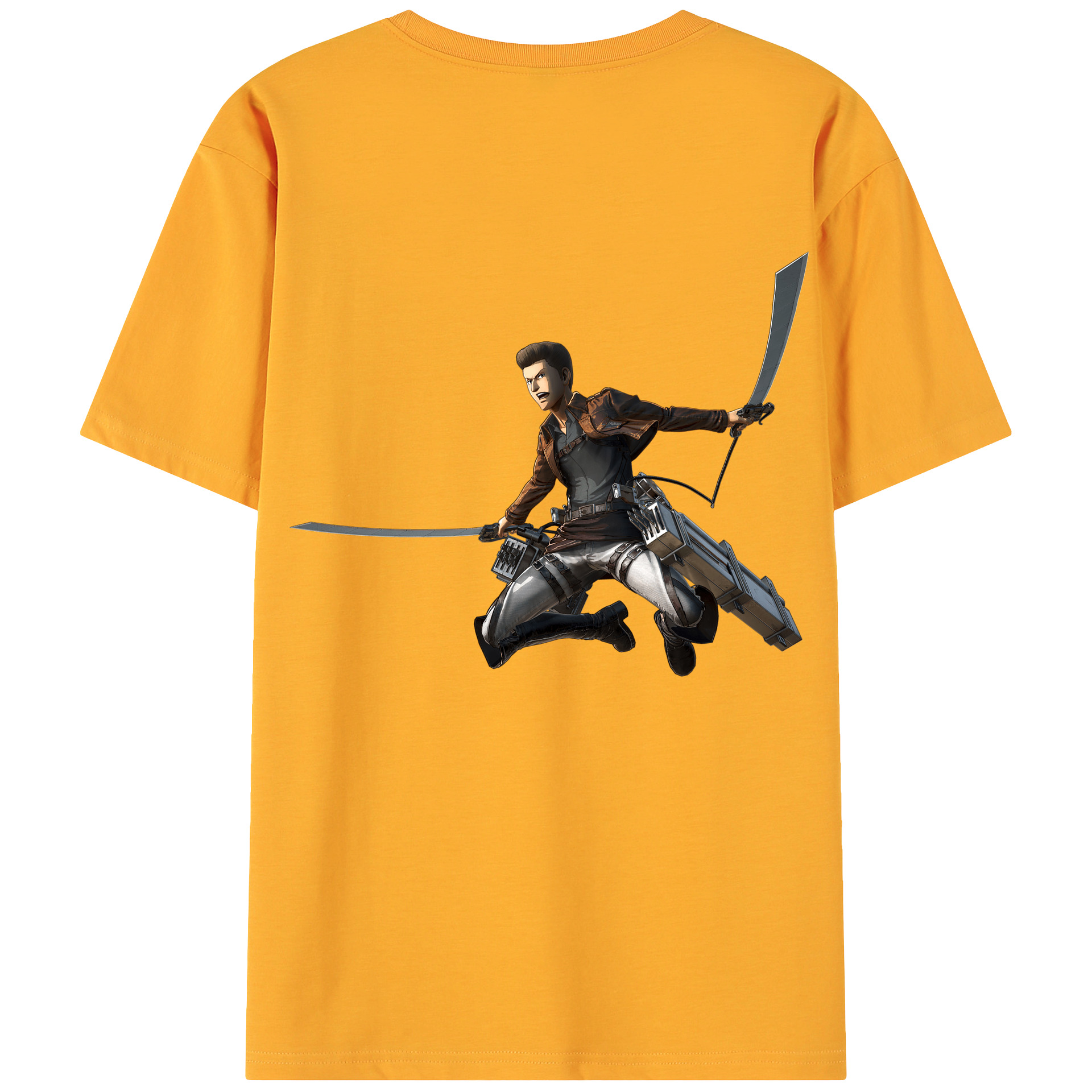 （画像用） 進撃の巨人 Attack on Titan 綿100％ メンズ半袖Tシャツ（バックプリント） 通気性