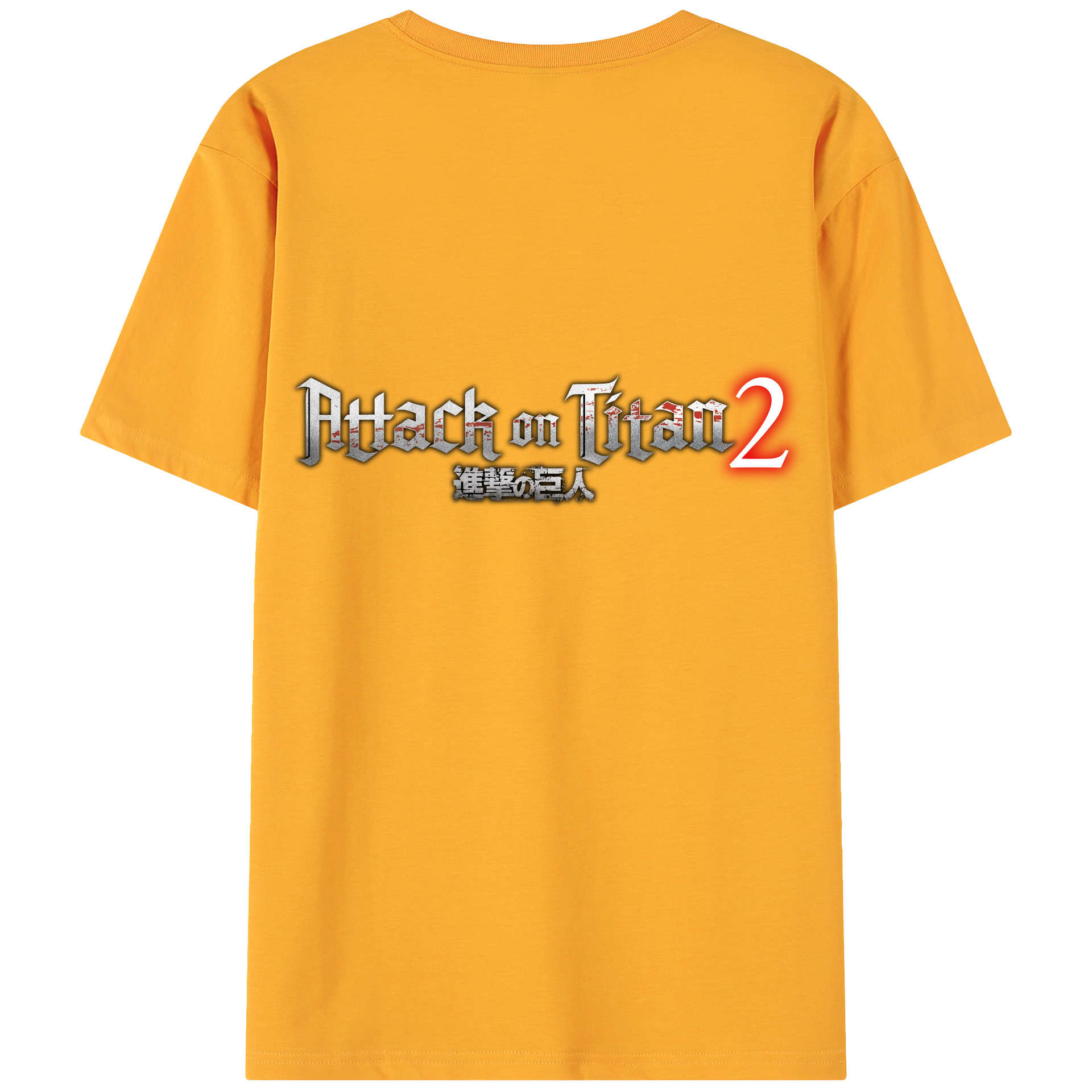 （画像用） 進撃の巨人 Attack on Titan 綿100％ メンズ半袖Tシャツ（バックプリント） 通気性