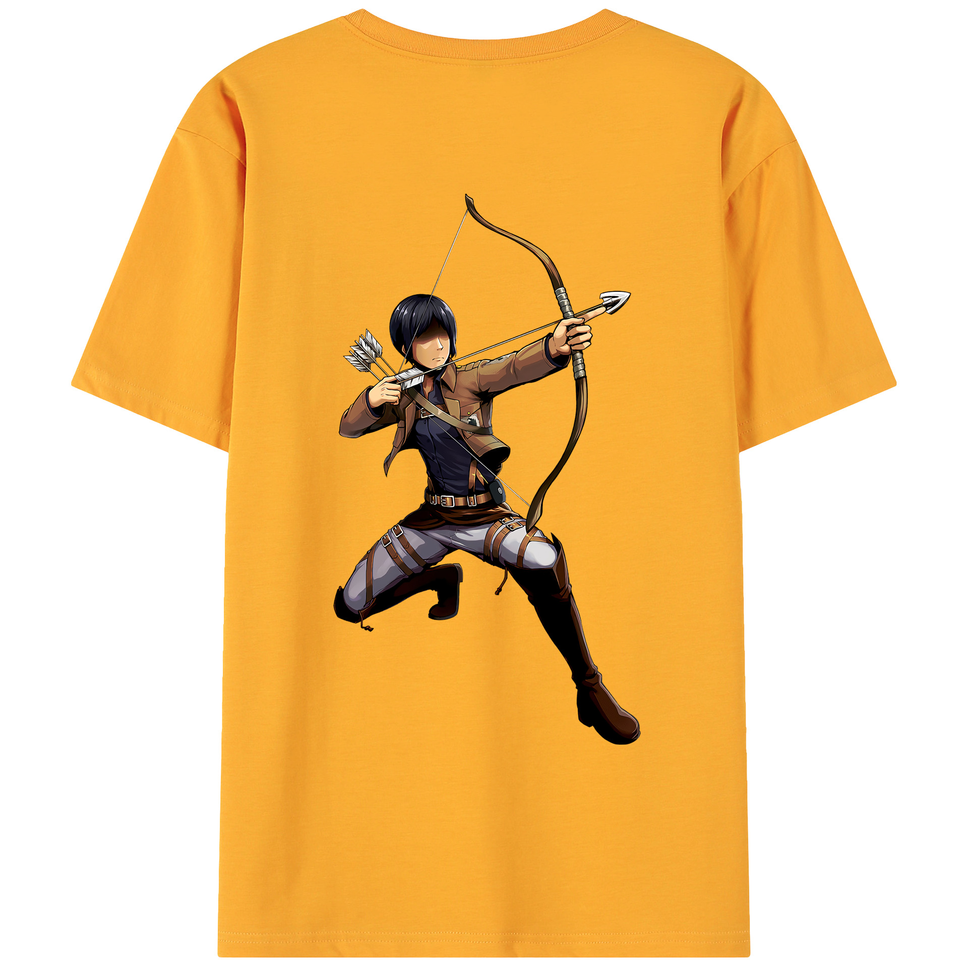 （画像用） 進撃の巨人 Attack on Titan 綿100％ メンズ半袖Tシャツ（バックプリント） 通気性