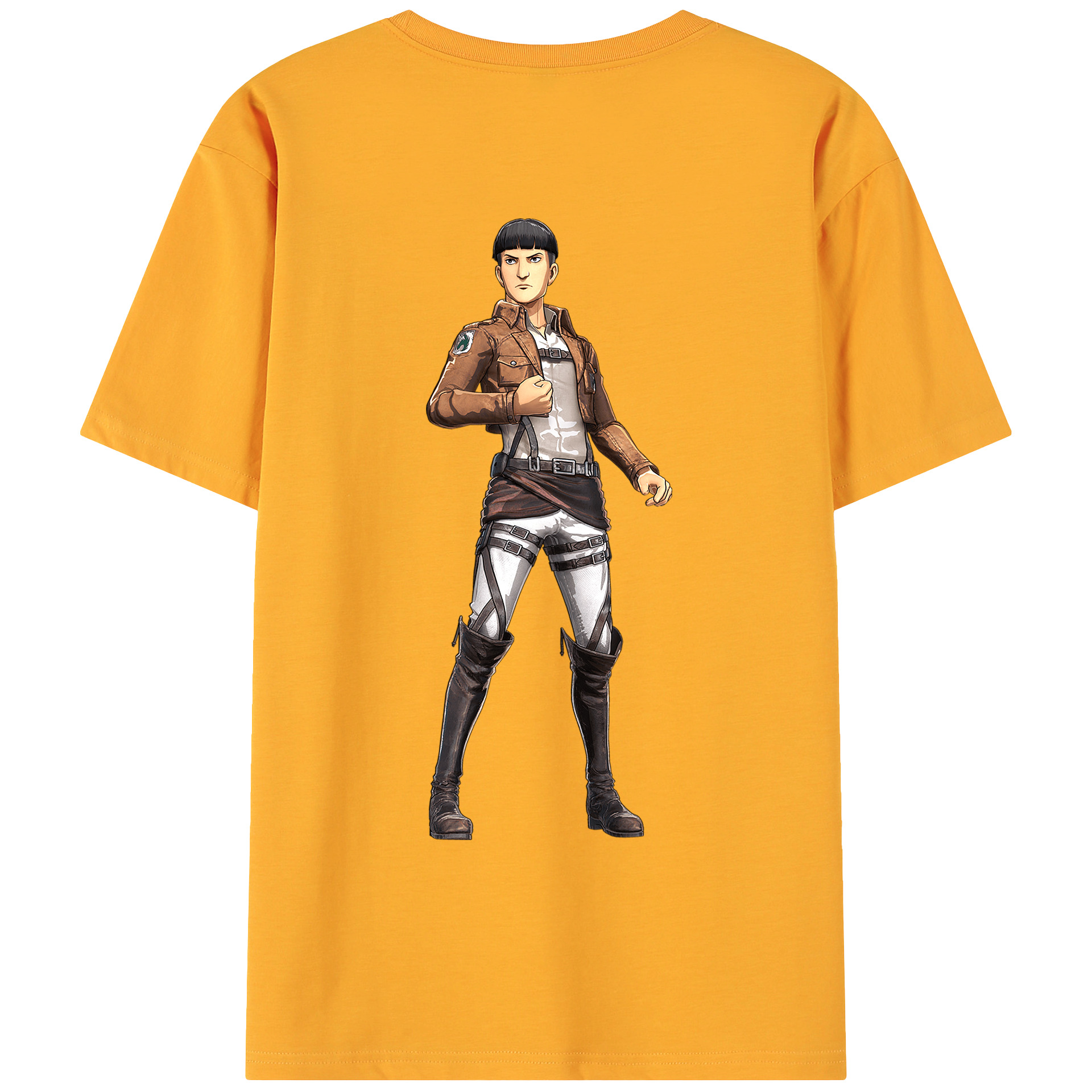 （画像用） 進撃の巨人 Attack on Titan 綿100％ メンズ半袖Tシャツ（バックプリント） 通気性