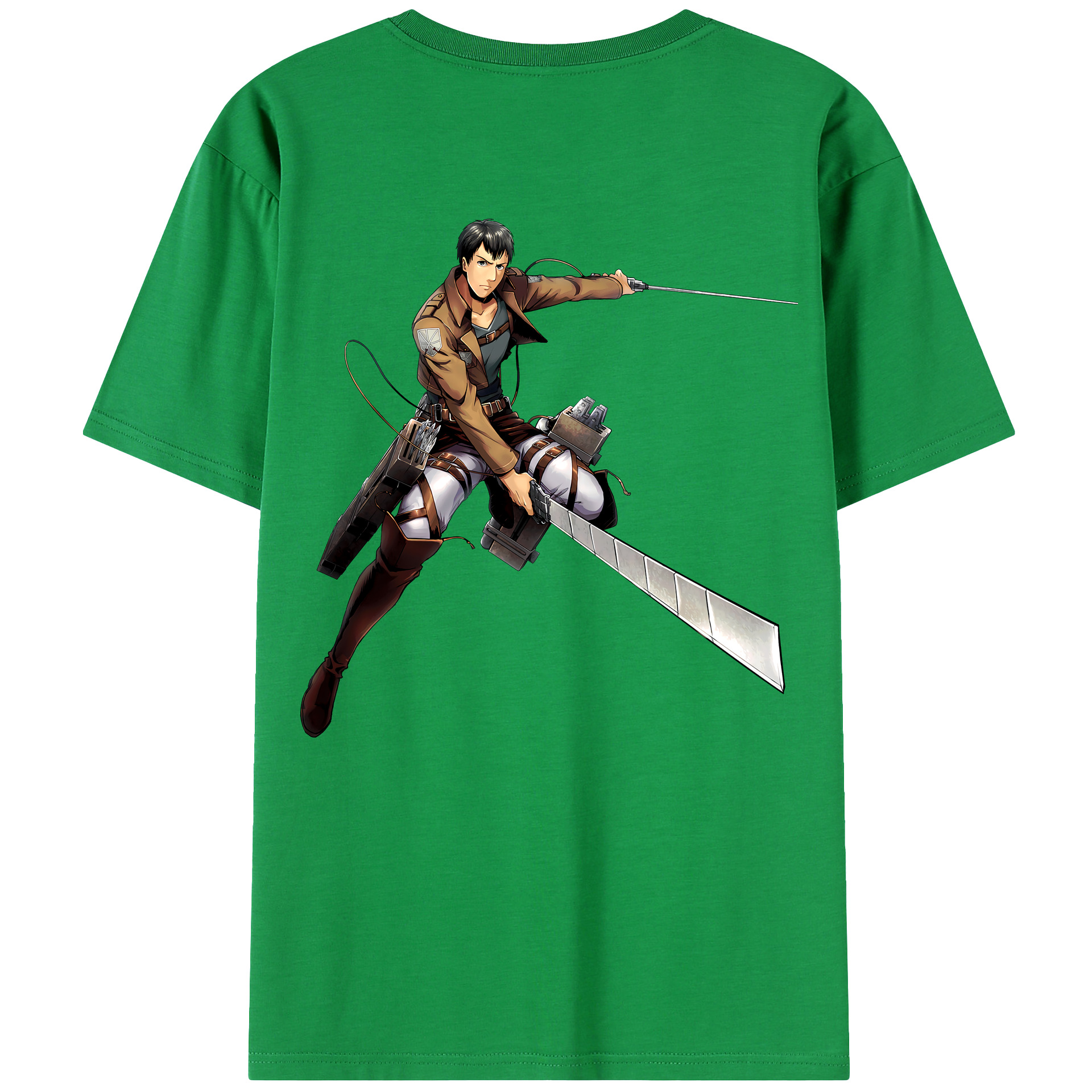 （画像用） 進撃の巨人 ベルトルト・フーバー Attack on Titan Bertholdt Hoover 綿100％ メンズ半袖Tシャツ（バックプリント） 通気性