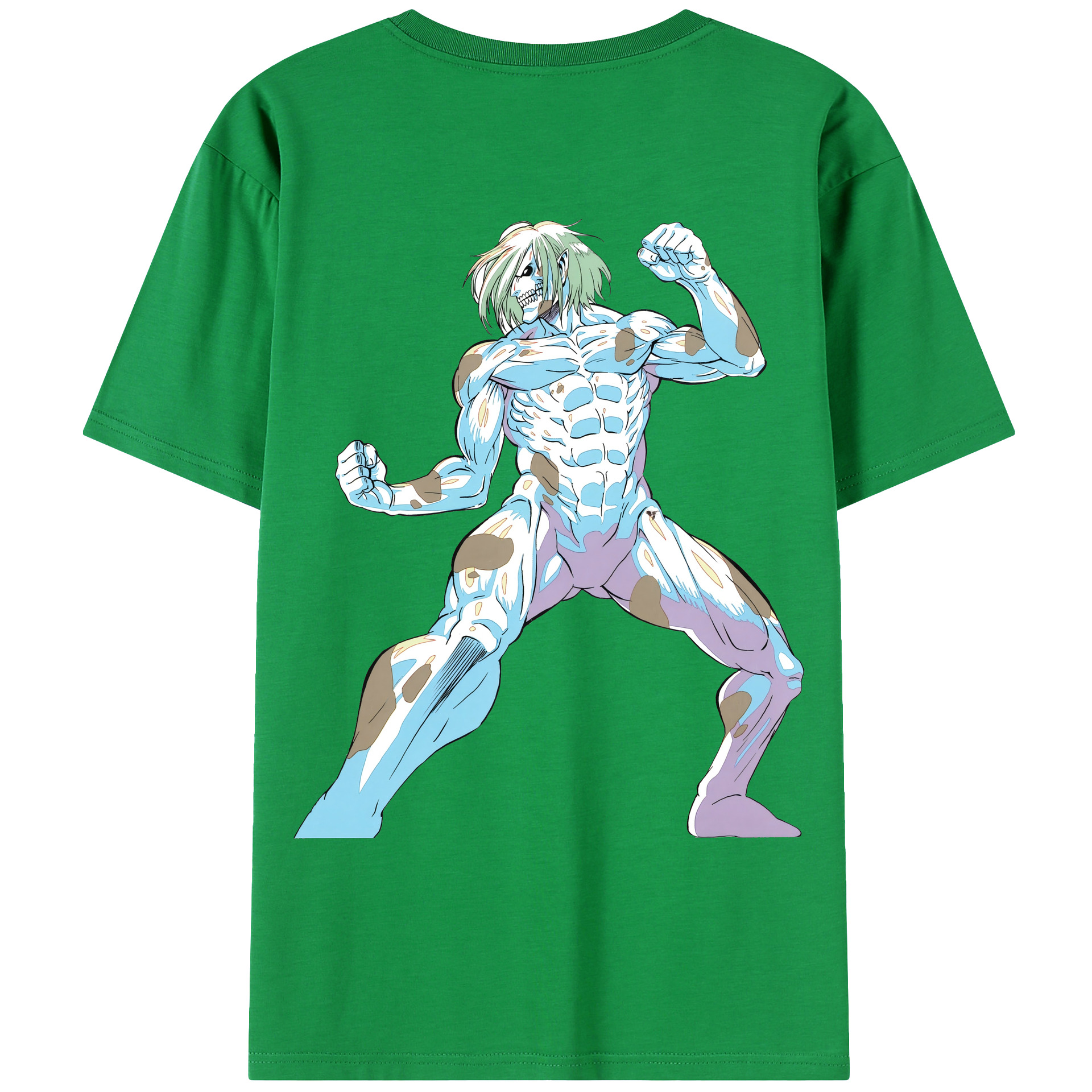 （画像用） 進撃の巨人 Attack on Titan 綿100％ メンズ半袖Tシャツ（バックプリント） 通気性