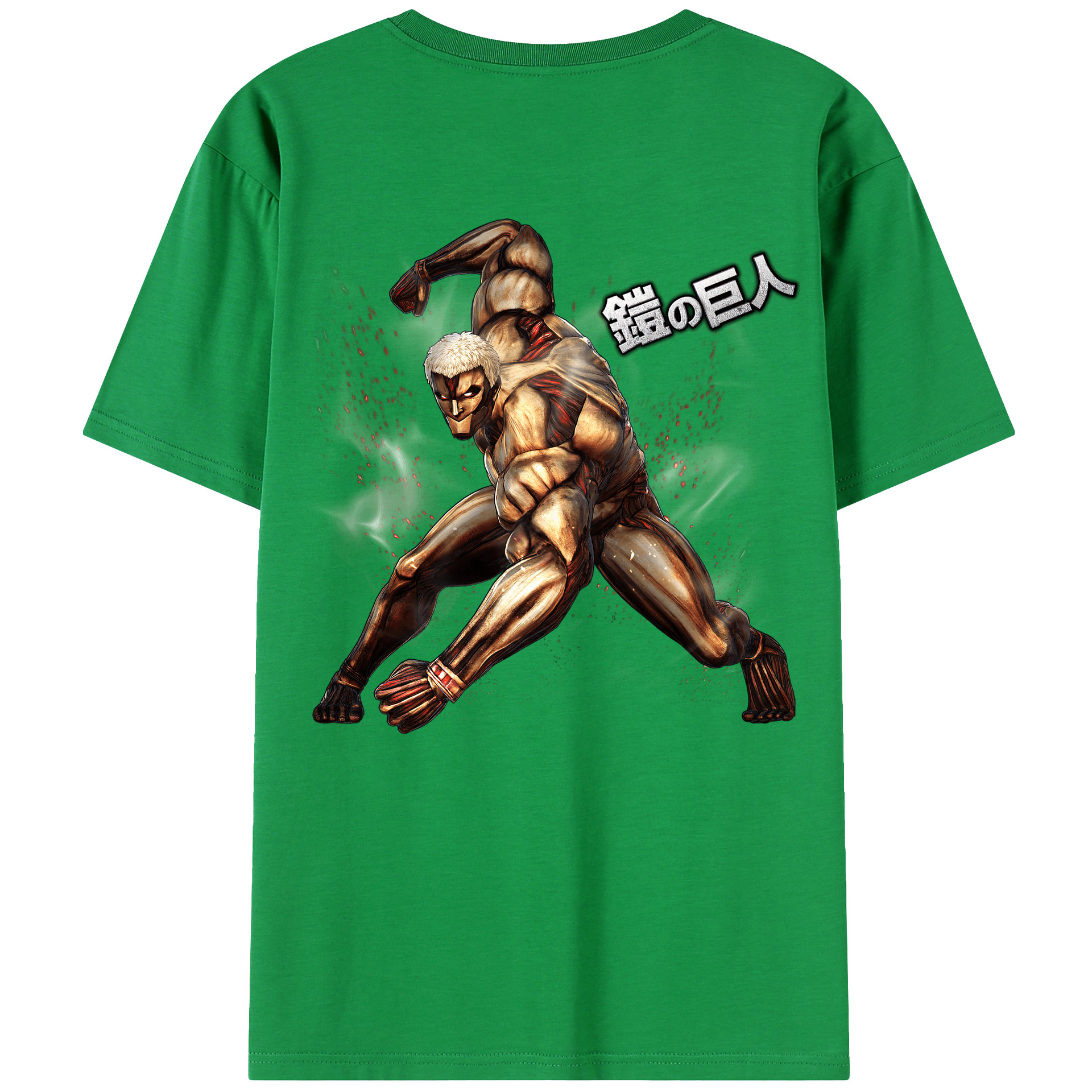 （画像用） 進撃の巨人 Attack on Titan 綿100％ メンズ半袖Tシャツ（バックプリント） 通気性