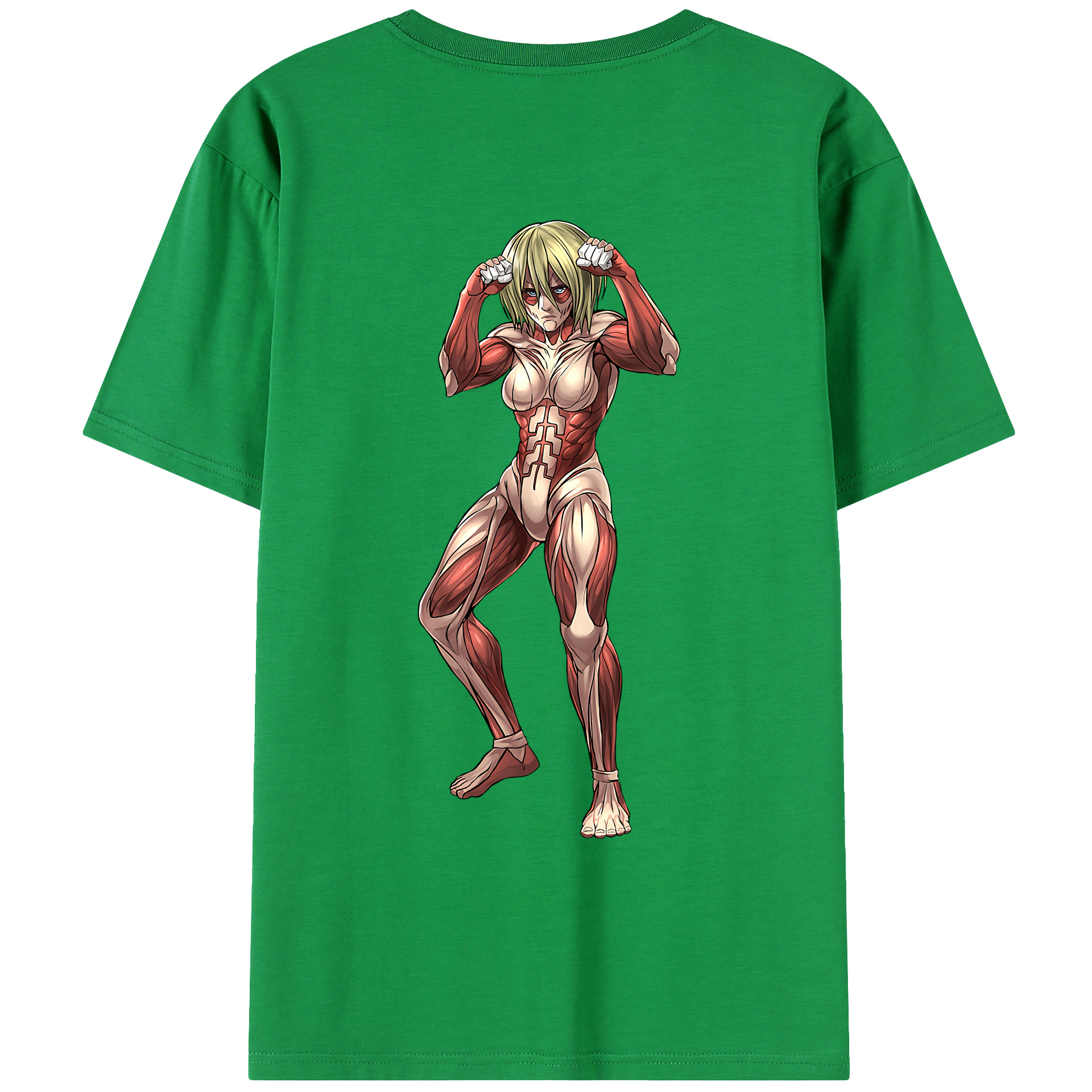 （画像用） 進撃の巨人 Attack on Titan 綿100％ メンズ半袖Tシャツ（バックプリント） 通気性