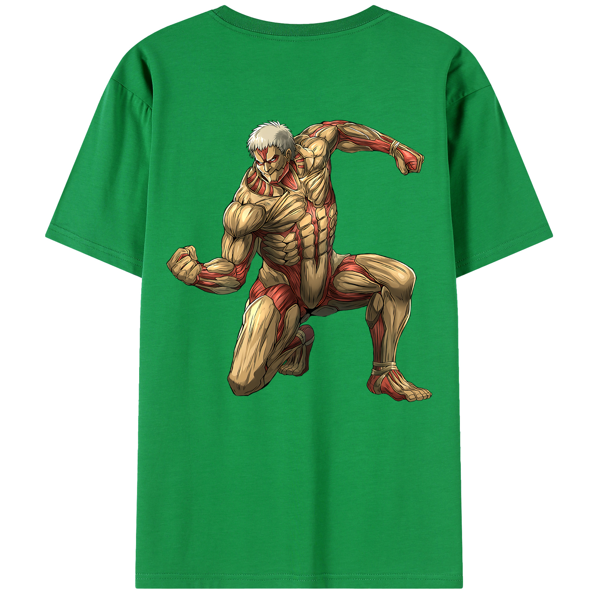 （画像用） 進撃の巨人 Attack on Titan 綿100％ メンズ半袖Tシャツ（バックプリント） 通気性