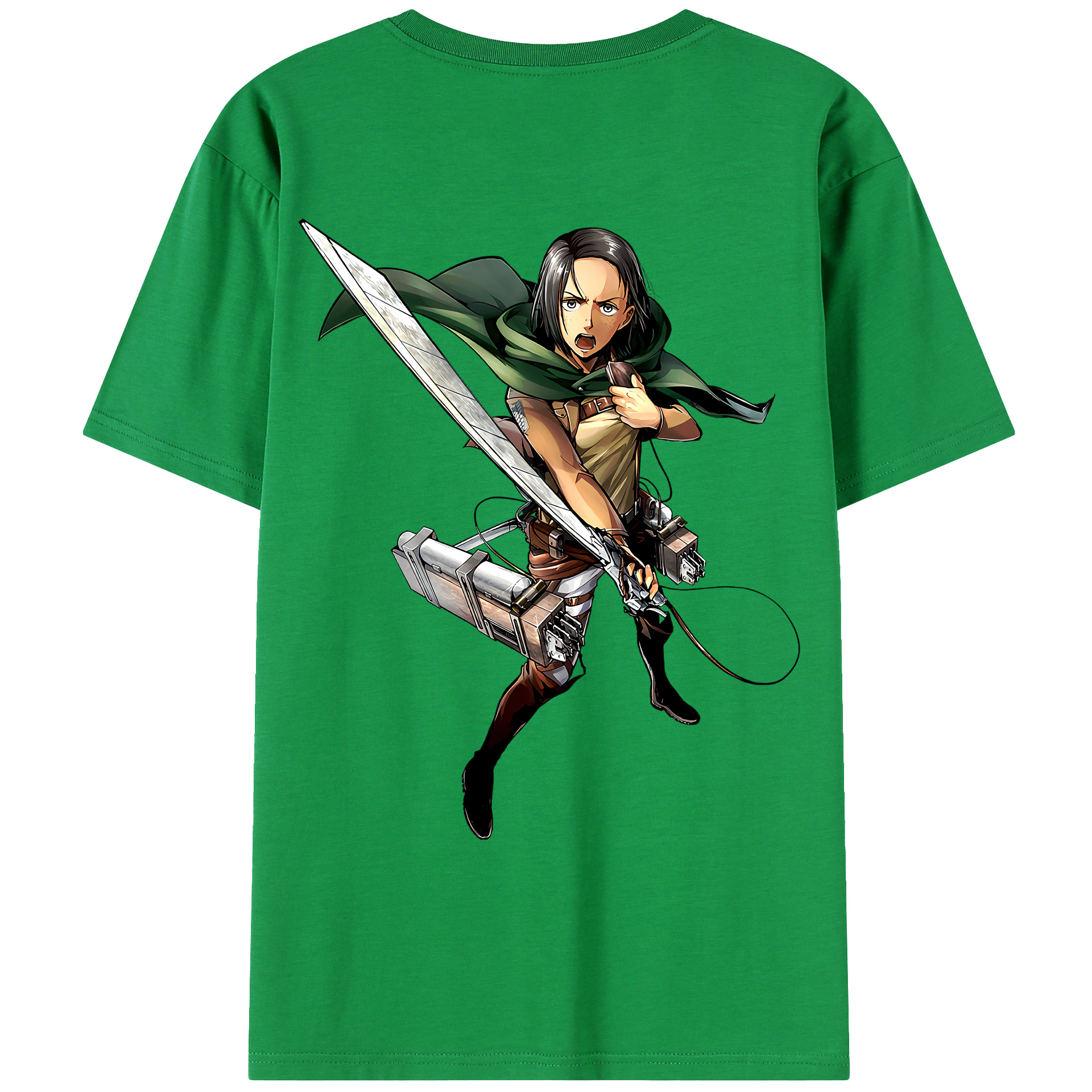 （画像用） 進撃の巨人 Attack on Titan 綿100％ メンズ半袖Tシャツ（バックプリント） 通気性