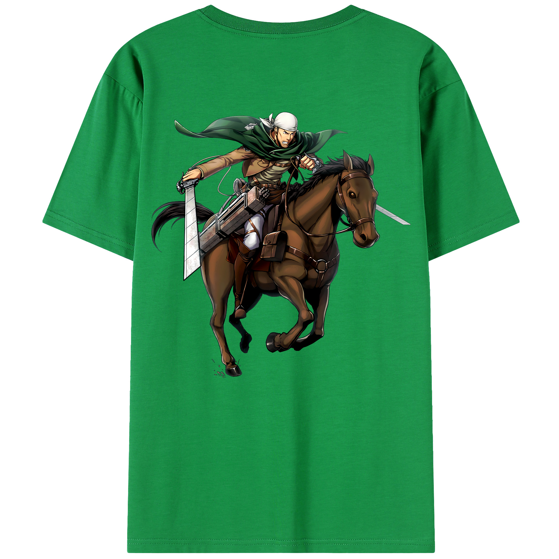 （画像用） 進撃の巨人 Attack on Titan 綿100％ メンズ半袖Tシャツ（バックプリント） 通気性