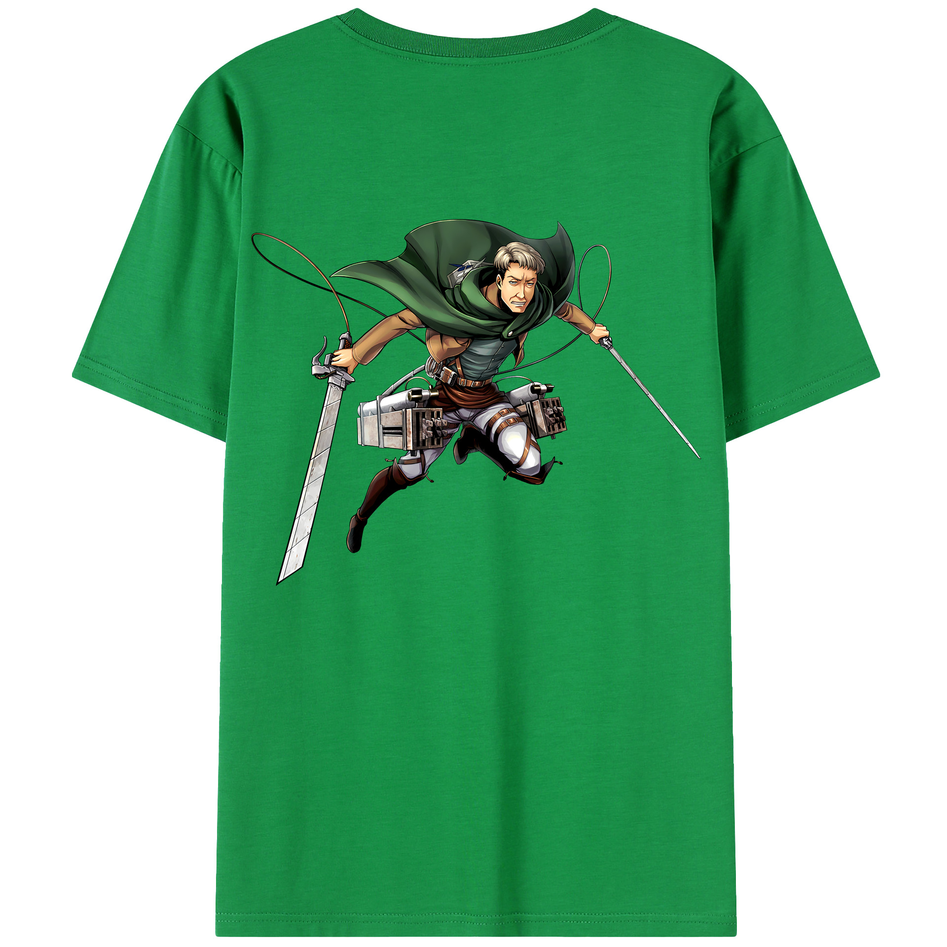 （画像用） 進撃の巨人 Attack on Titan 綿100％ メンズ半袖Tシャツ（バックプリント） 通気性