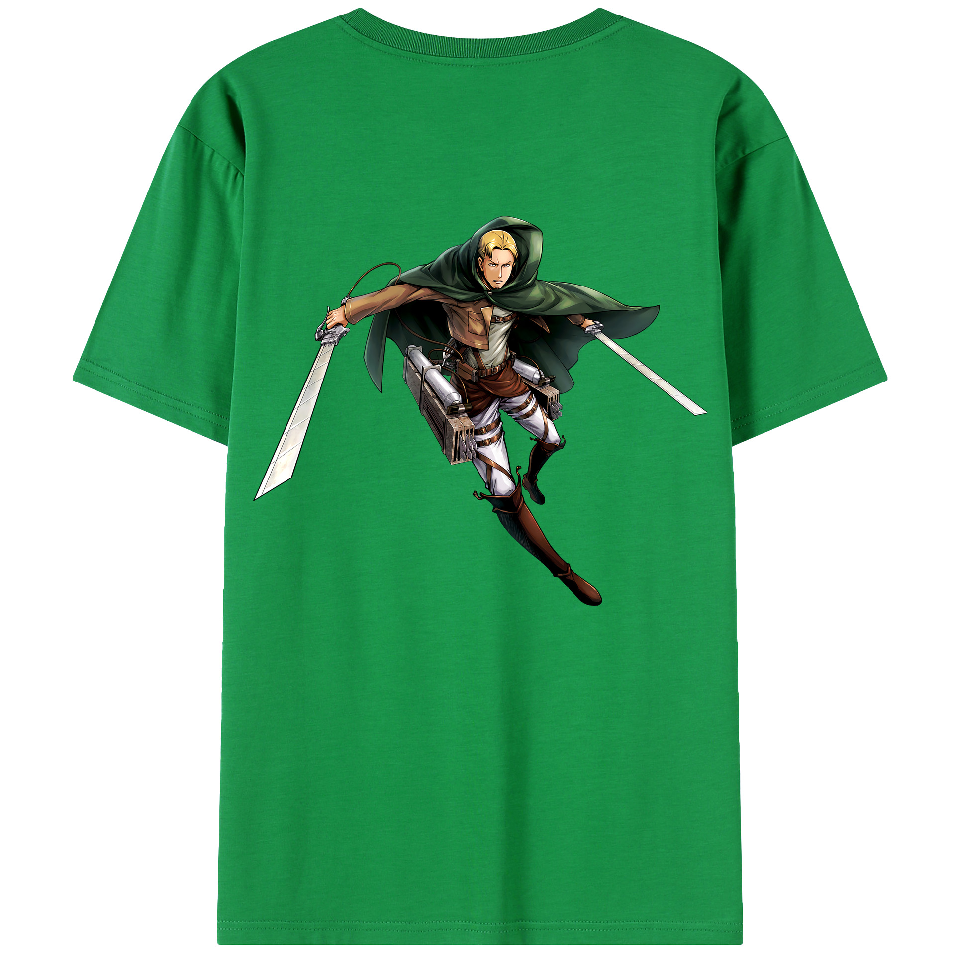 （画像用） 進撃の巨人 Attack on Titan 綿100％ メンズ半袖Tシャツ（バックプリント） 通気性