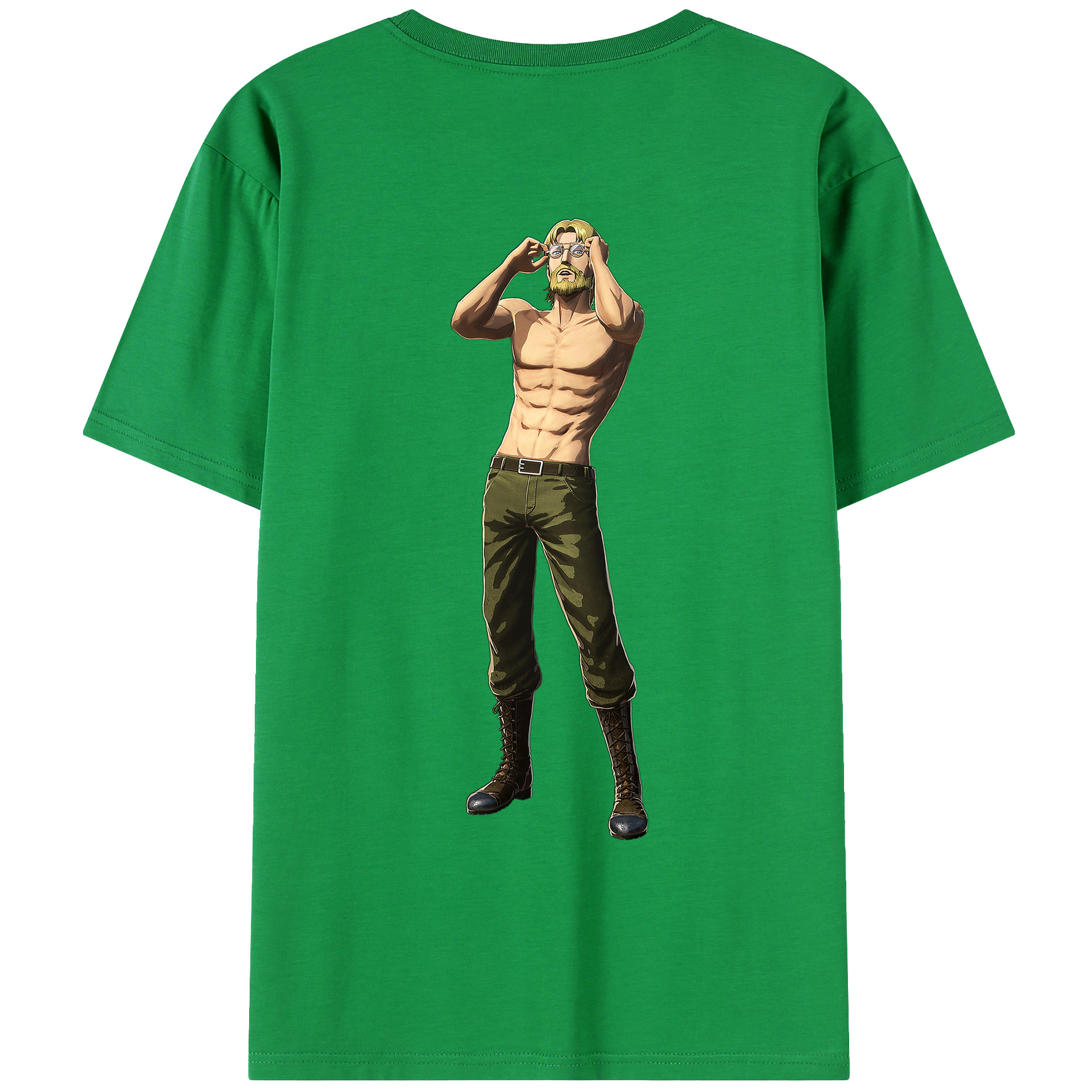 （画像用） 進撃の巨人 Attack on Titan 綿100％ メンズ半袖Tシャツ（バックプリント） 通気性