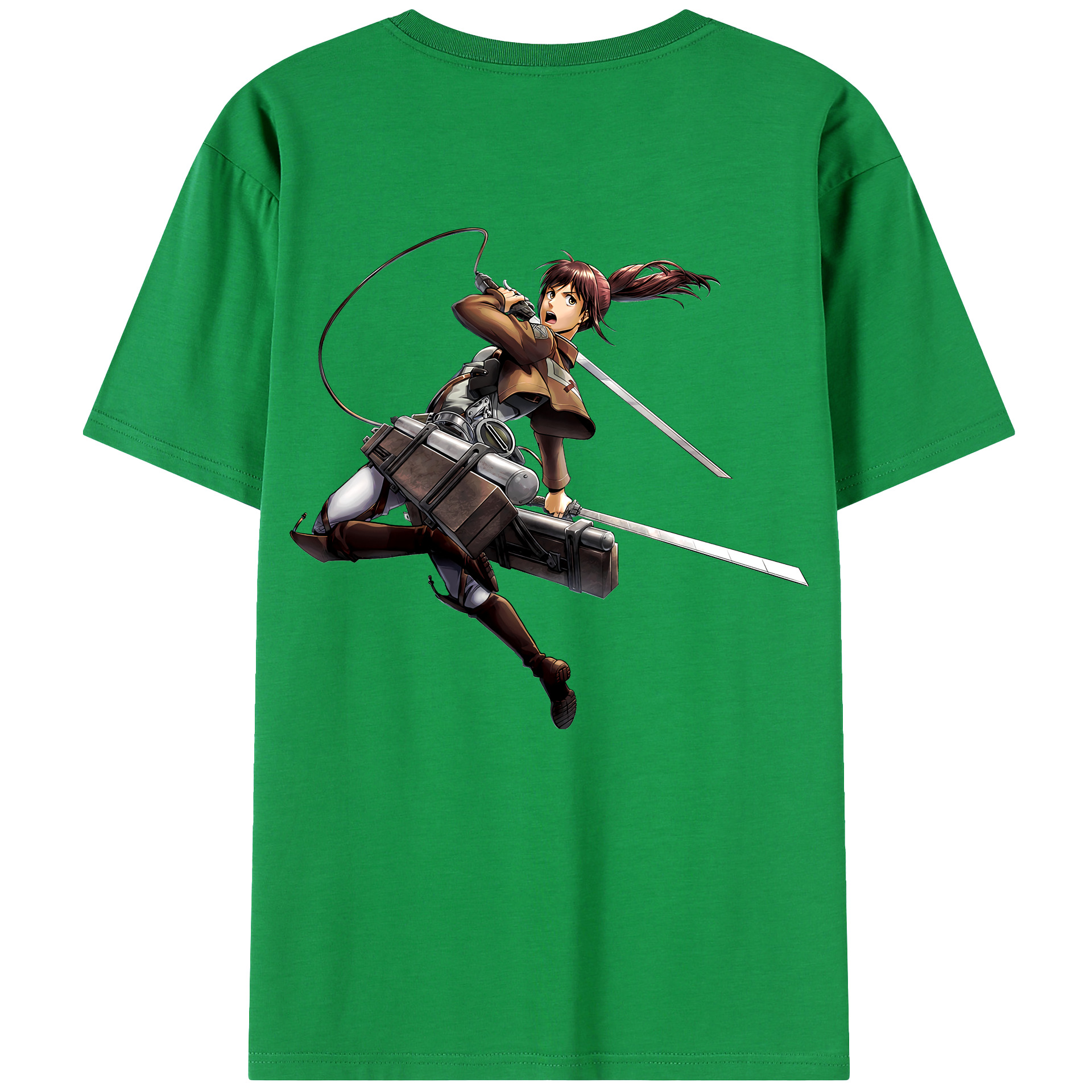 （画像用） 進撃の巨人 サシャ·ブラウス Attack on Titan Sasha Blaus 綿100％ メンズ半袖Tシャツ（バックプリント） 通気性