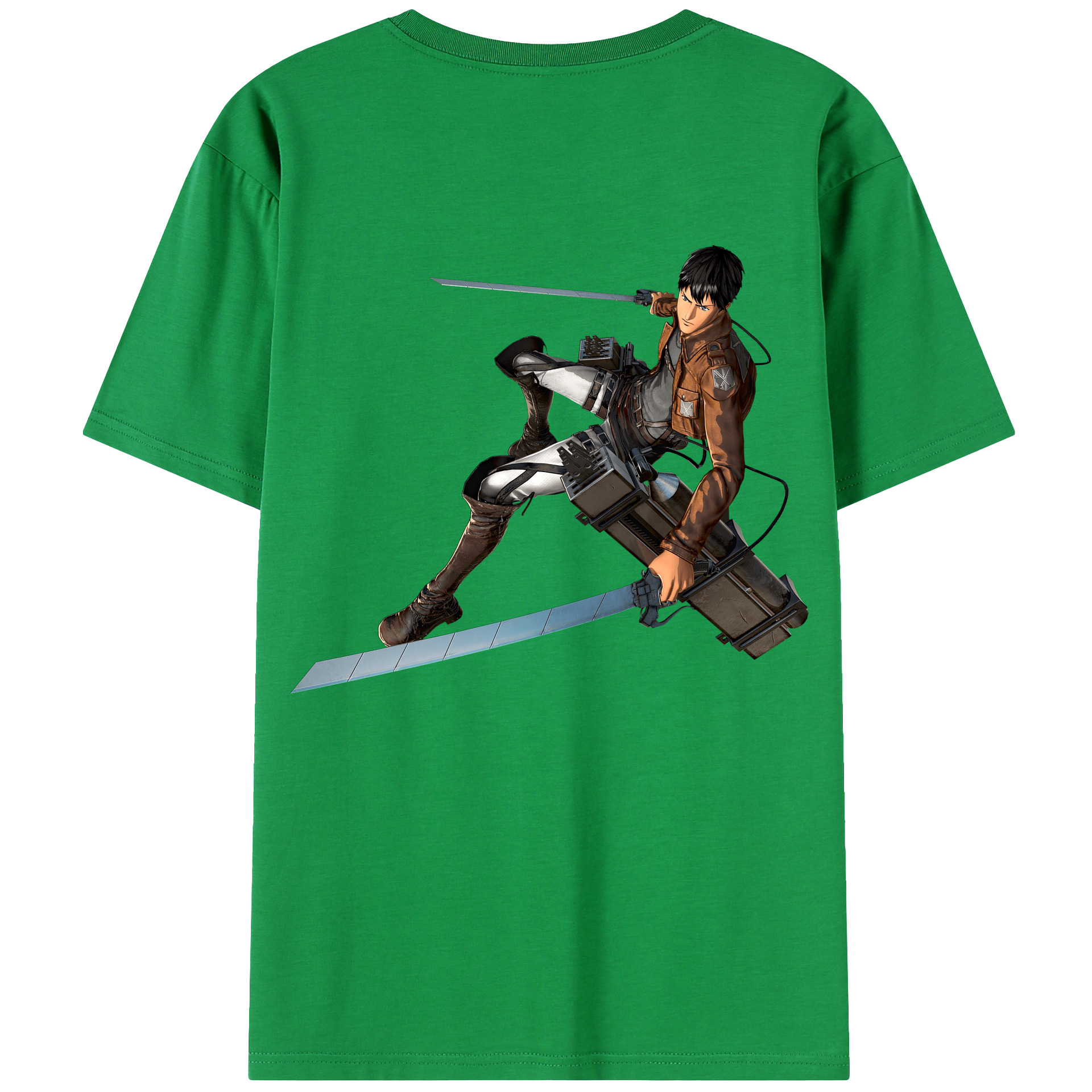 （画像用） 進撃の巨人 ベルトルト・フーバー Attack on Titan Bertholdt Hoover 綿100％ メンズ半袖Tシャツ（バックプリント） 通気性
