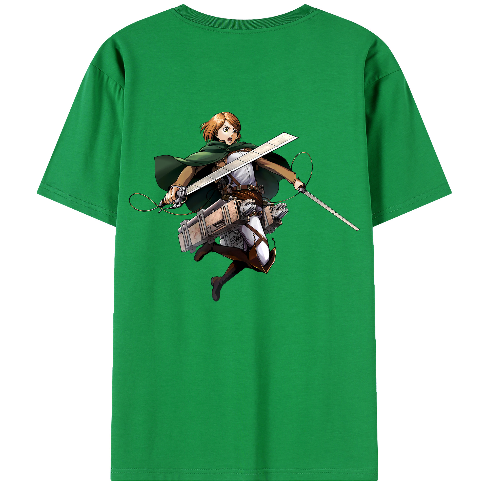 （画像用） 進撃の巨人 ペトラ·ラル Attack on Titan Petra Rall 綿100％ メンズ半袖Tシャツ（バックプリント） 通気性