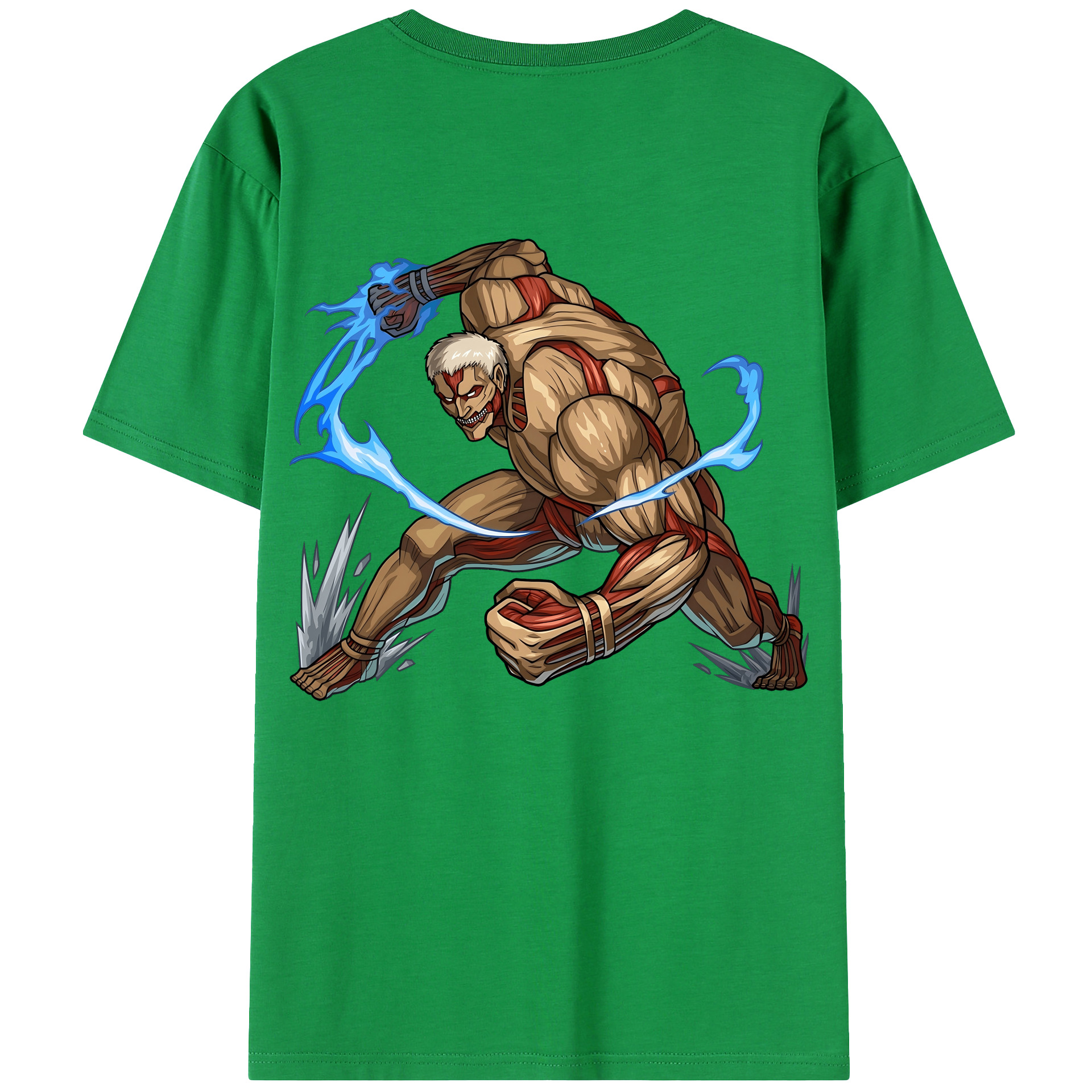 （画像用） 進撃の巨人 Attack on Titan 綿100％ メンズ半袖Tシャツ（バックプリント） 通気性
