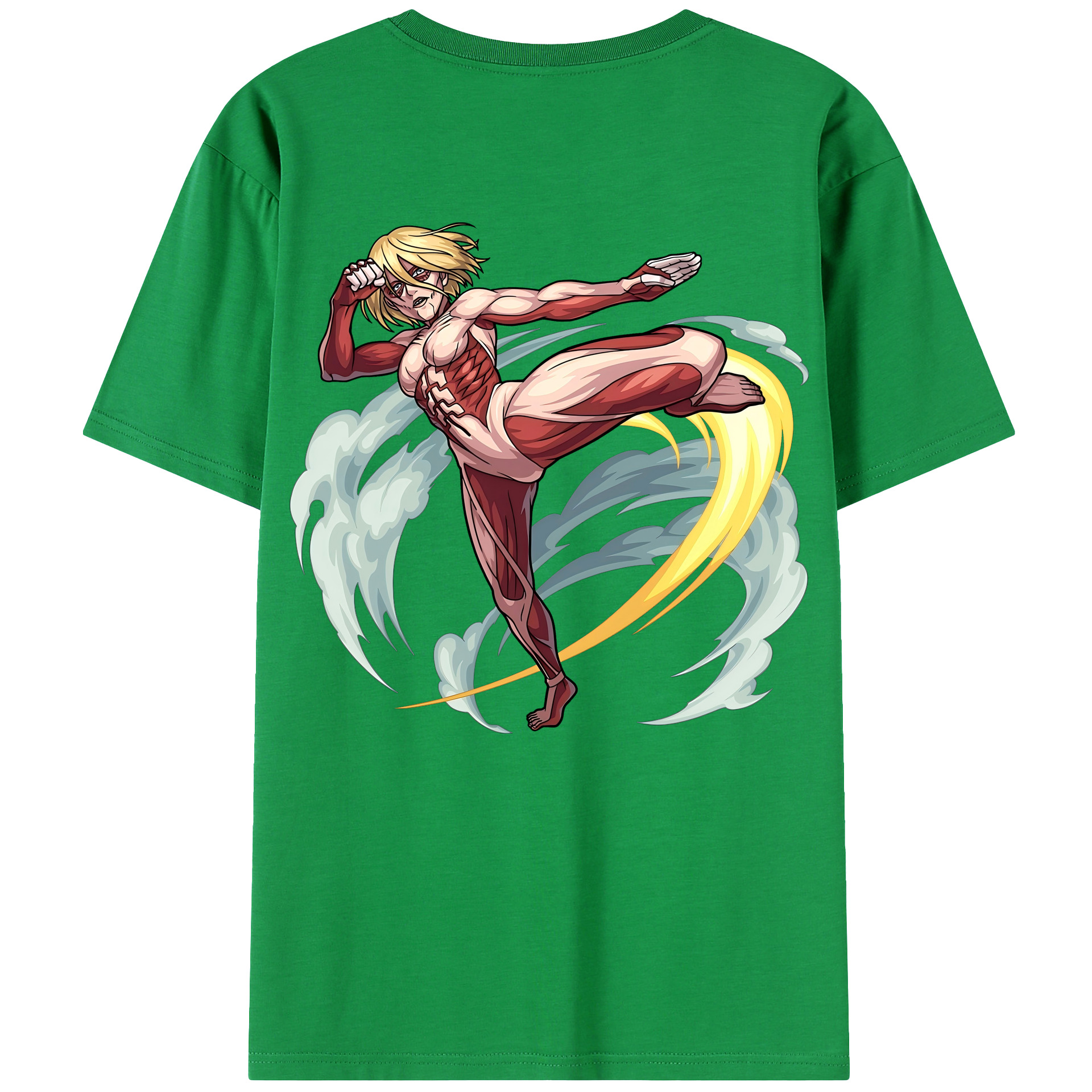 （画像用） 進撃の巨人 Attack on Titan 綿100％ メンズ半袖Tシャツ（バックプリント） 通気性