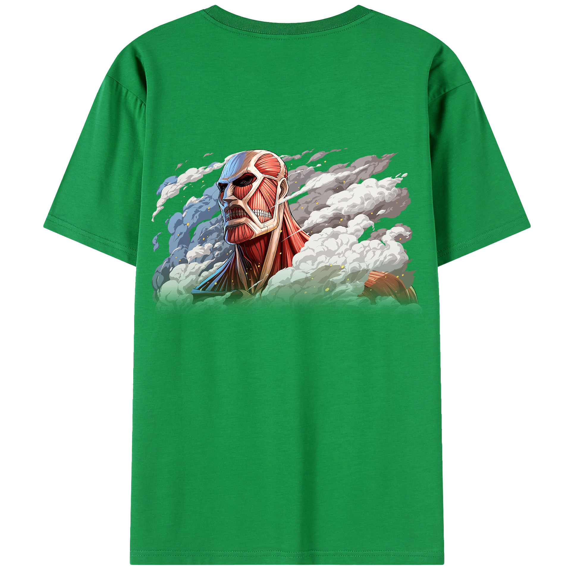 （画像用） 進撃の巨人 Attack on Titan 綿100％ メンズ半袖Tシャツ（バックプリント） 通気性