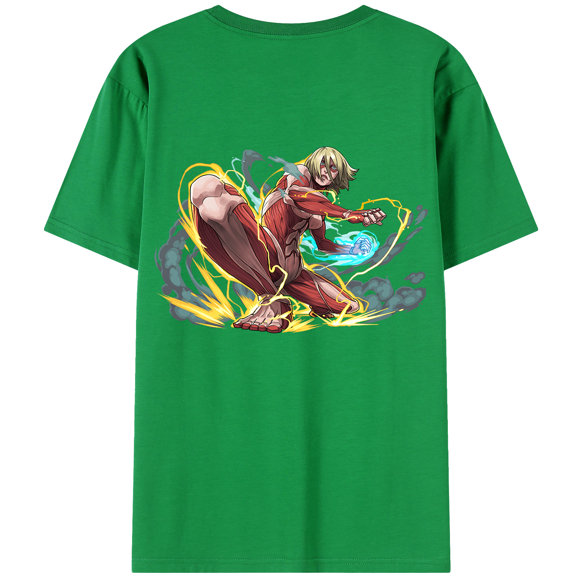 （画像用） 進撃の巨人 Attack on Titan 綿100％ メンズ半袖Tシャツ（バックプリント） 通気性
