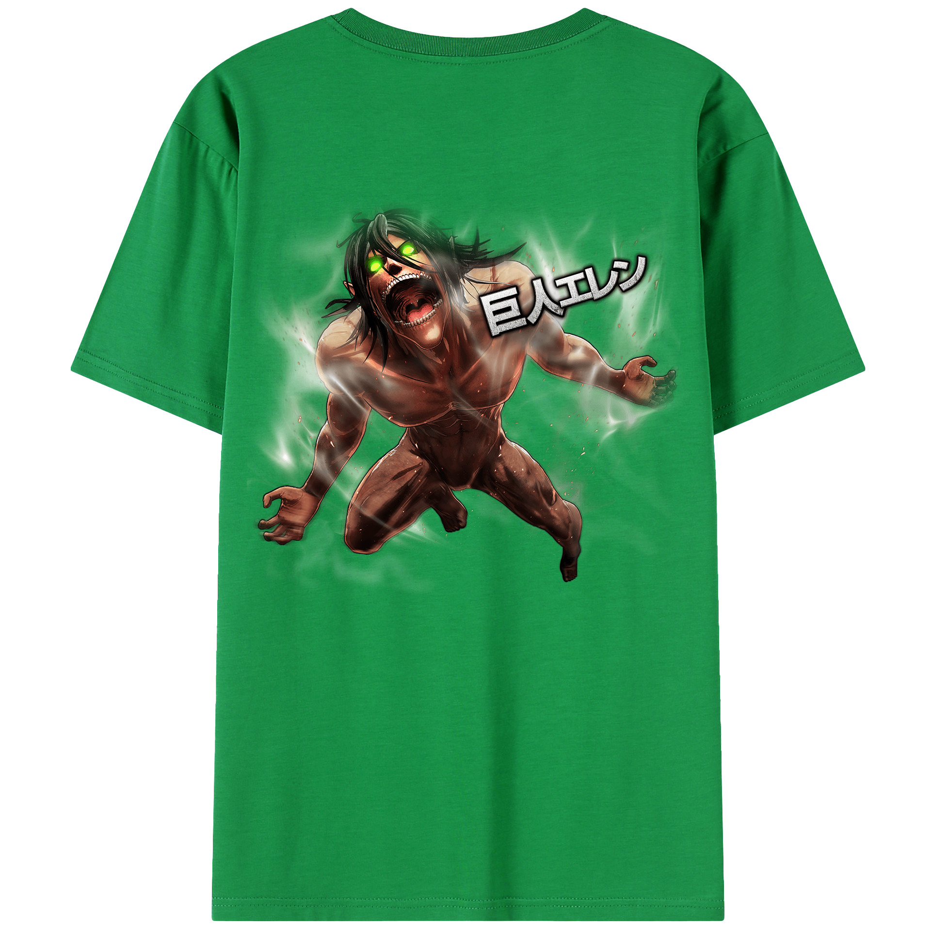 （画像用） 進撃の巨人 Attack on Titan 綿100％ メンズ半袖Tシャツ（バックプリント） 通気性
