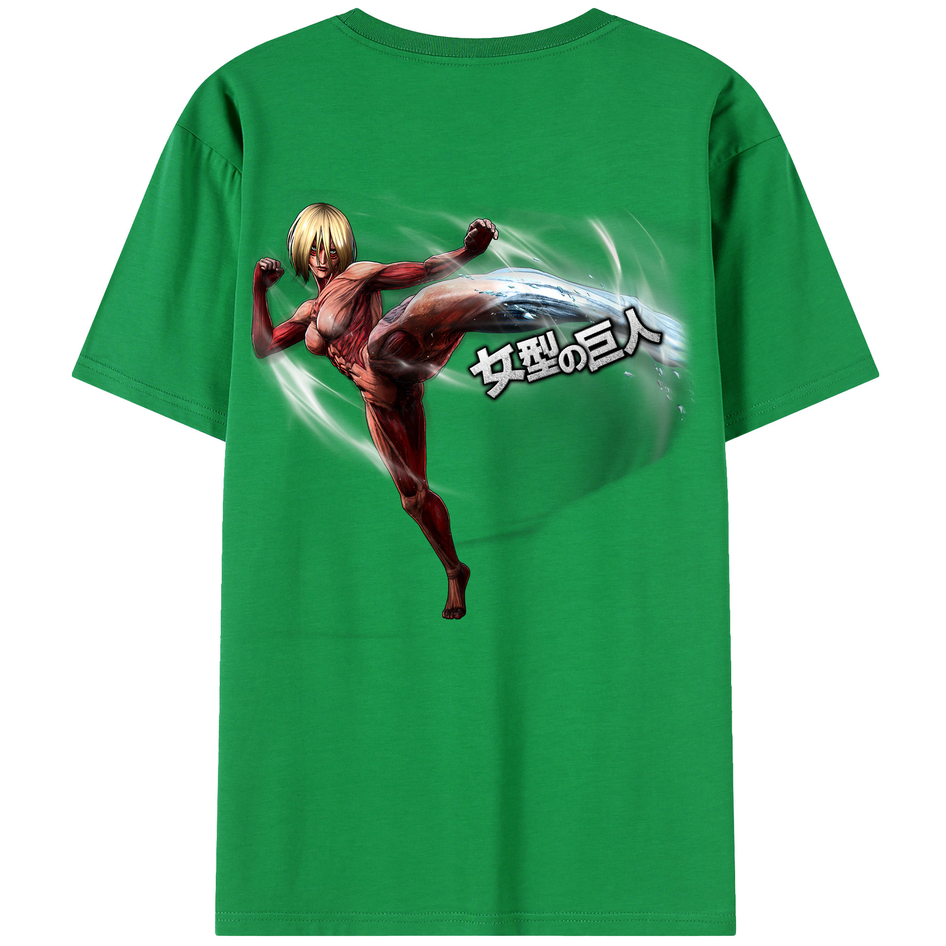 （画像用） 進撃の巨人 Attack on Titan 綿100％ メンズ半袖Tシャツ（バックプリント） 通気性