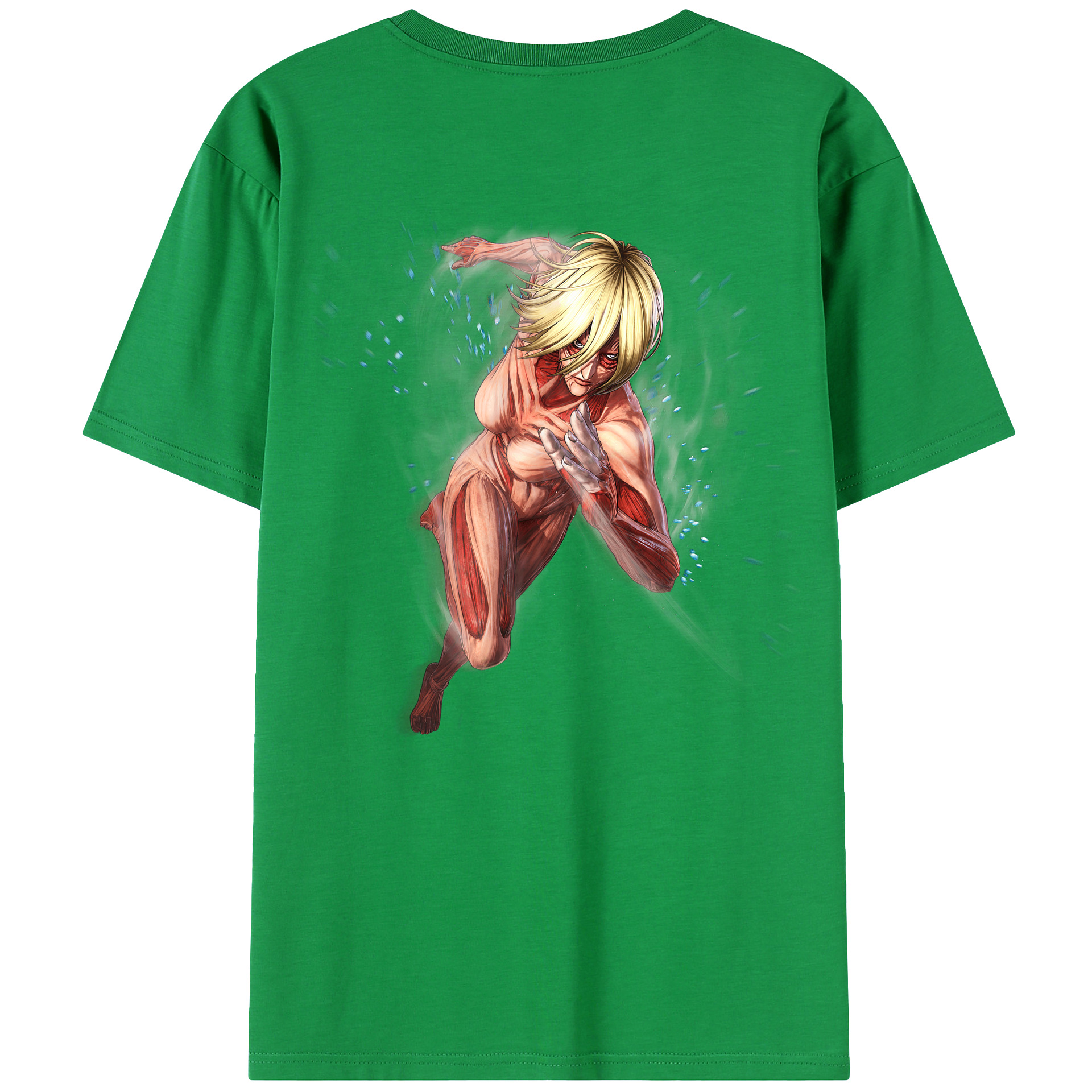 （画像用） 進撃の巨人 Attack on Titan 綿100％ メンズ半袖Tシャツ（バックプリント） 通気性