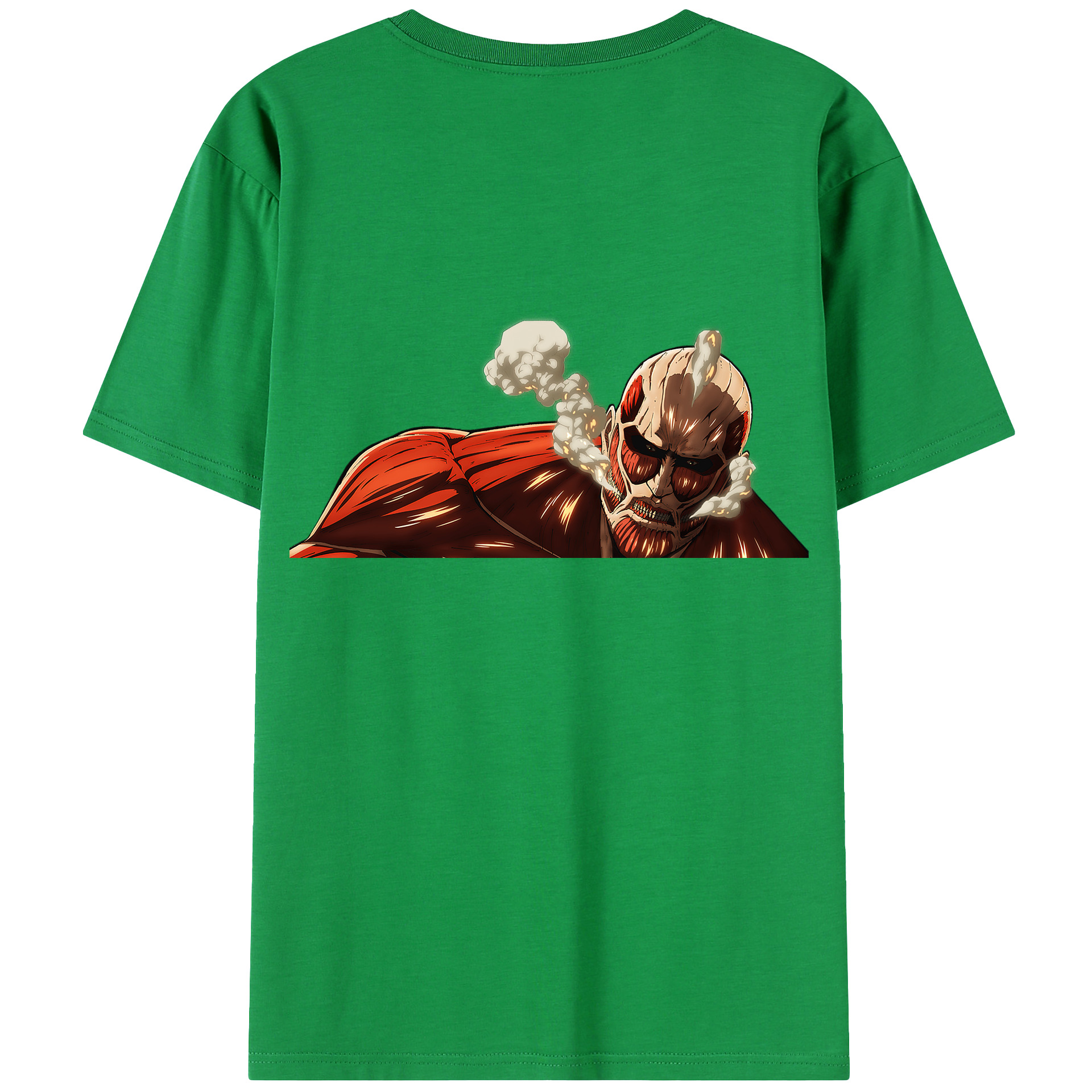 （画像用） 進撃の巨人 Attack on Titan 綿100％ メンズ半袖Tシャツ（バックプリント） 通気性