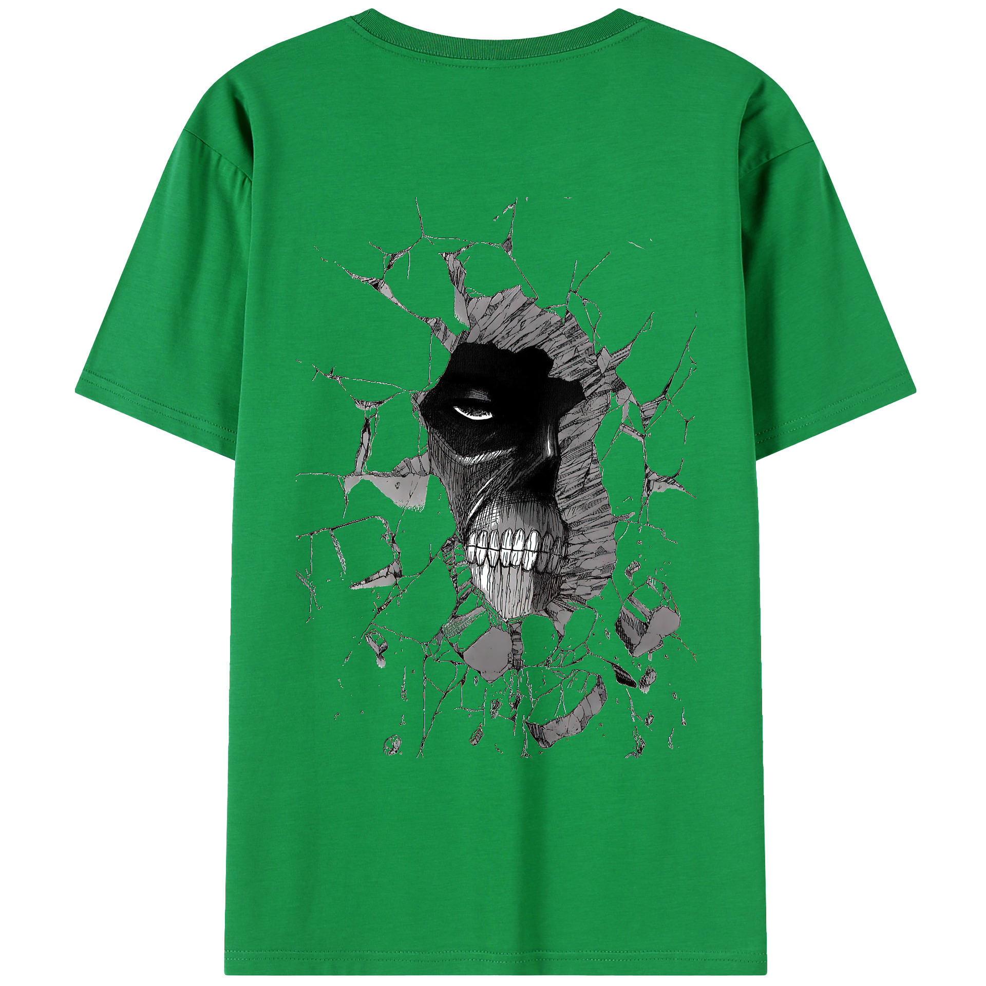 （画像用） 進撃の巨人 Attack on Titan 綿100％ メンズ半袖Tシャツ（バックプリント） 通気性