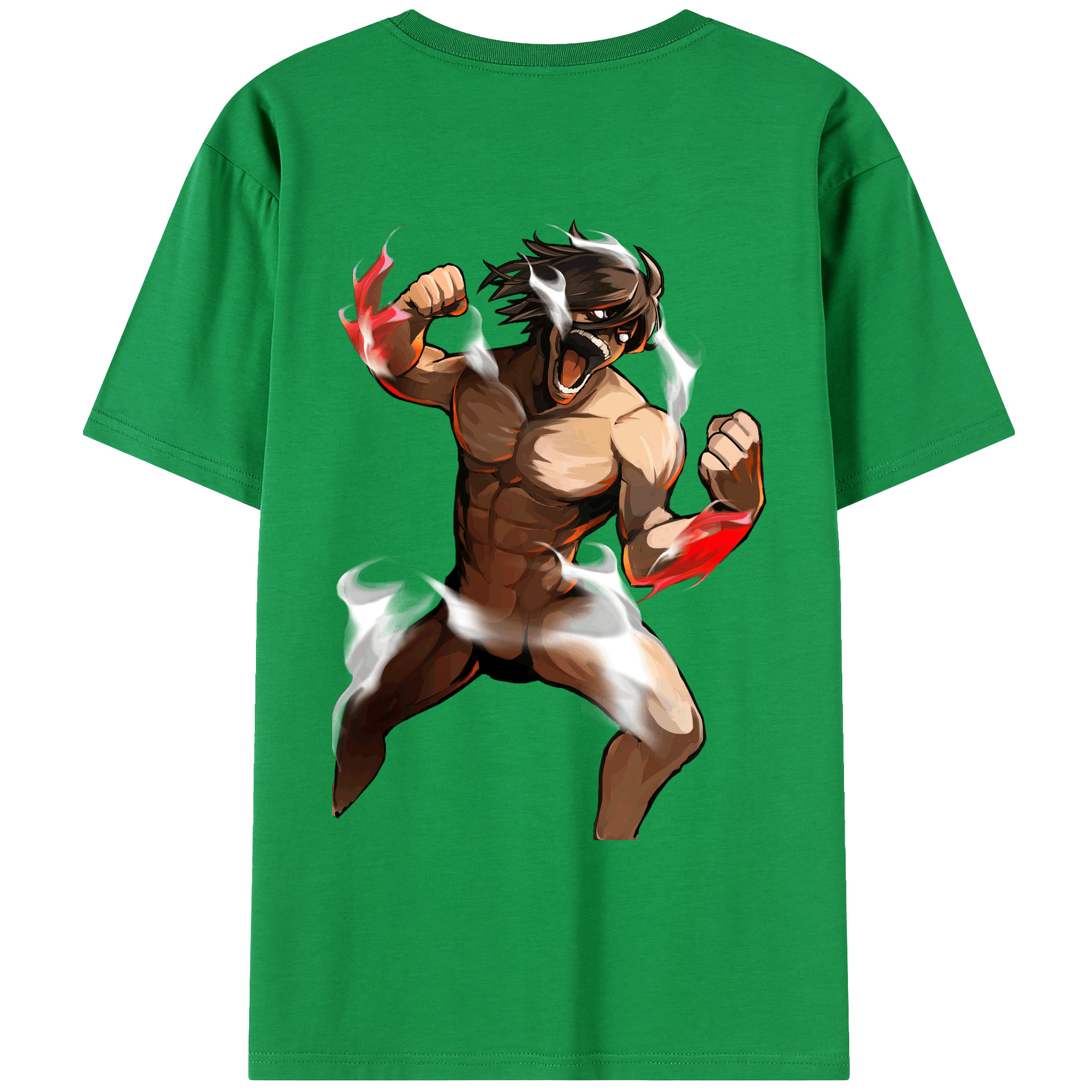（画像用） 進撃の巨人 Attack on Titan 綿100％ メンズ半袖Tシャツ（バックプリント） 通気性