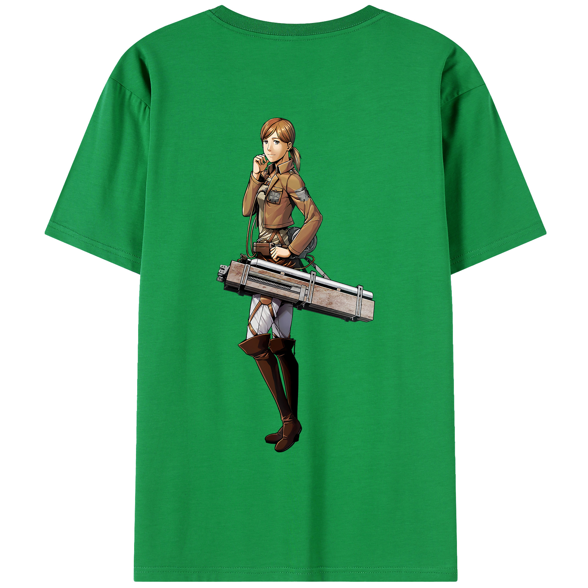 （画像用） 進撃の巨人 Attack on Titan 綿100％ メンズ半袖Tシャツ（バックプリント） 通気性
