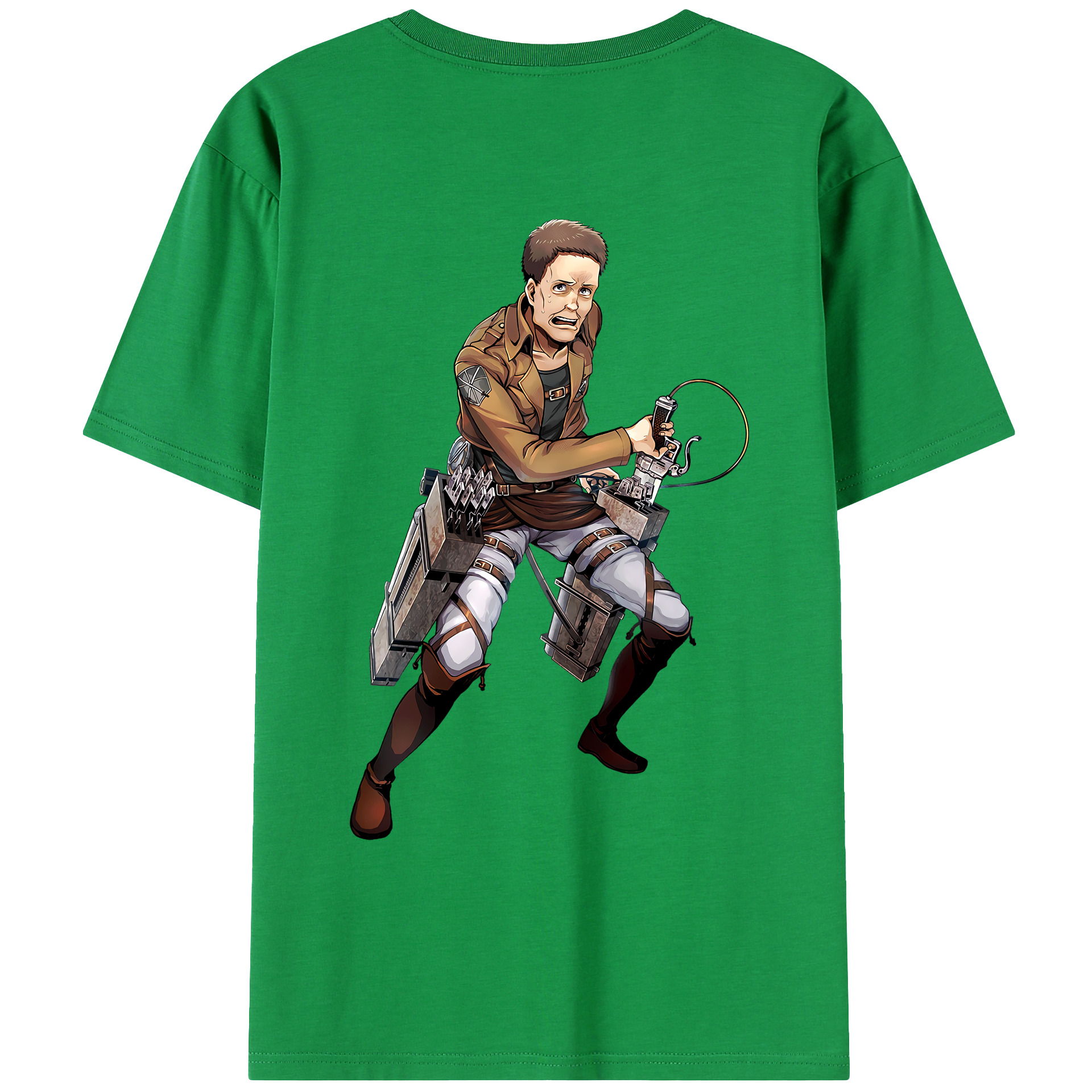 （画像用） 進撃の巨人 Attack on Titan 綿100％ メンズ半袖Tシャツ（バックプリント） 通気性
