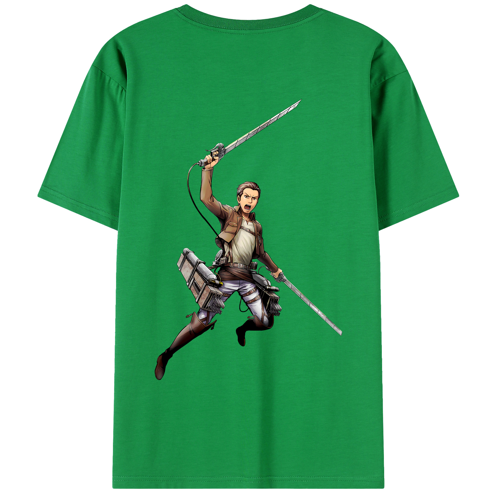（画像用） 進撃の巨人 Attack on Titan 綿100％ メンズ半袖Tシャツ（バックプリント） 通気性