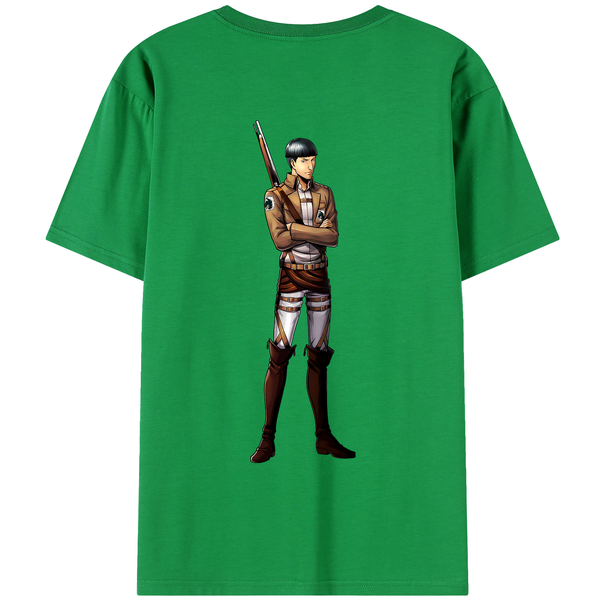 （画像用） 進撃の巨人 Attack on Titan 綿100％ メンズ半袖Tシャツ（バックプリント） 通気性