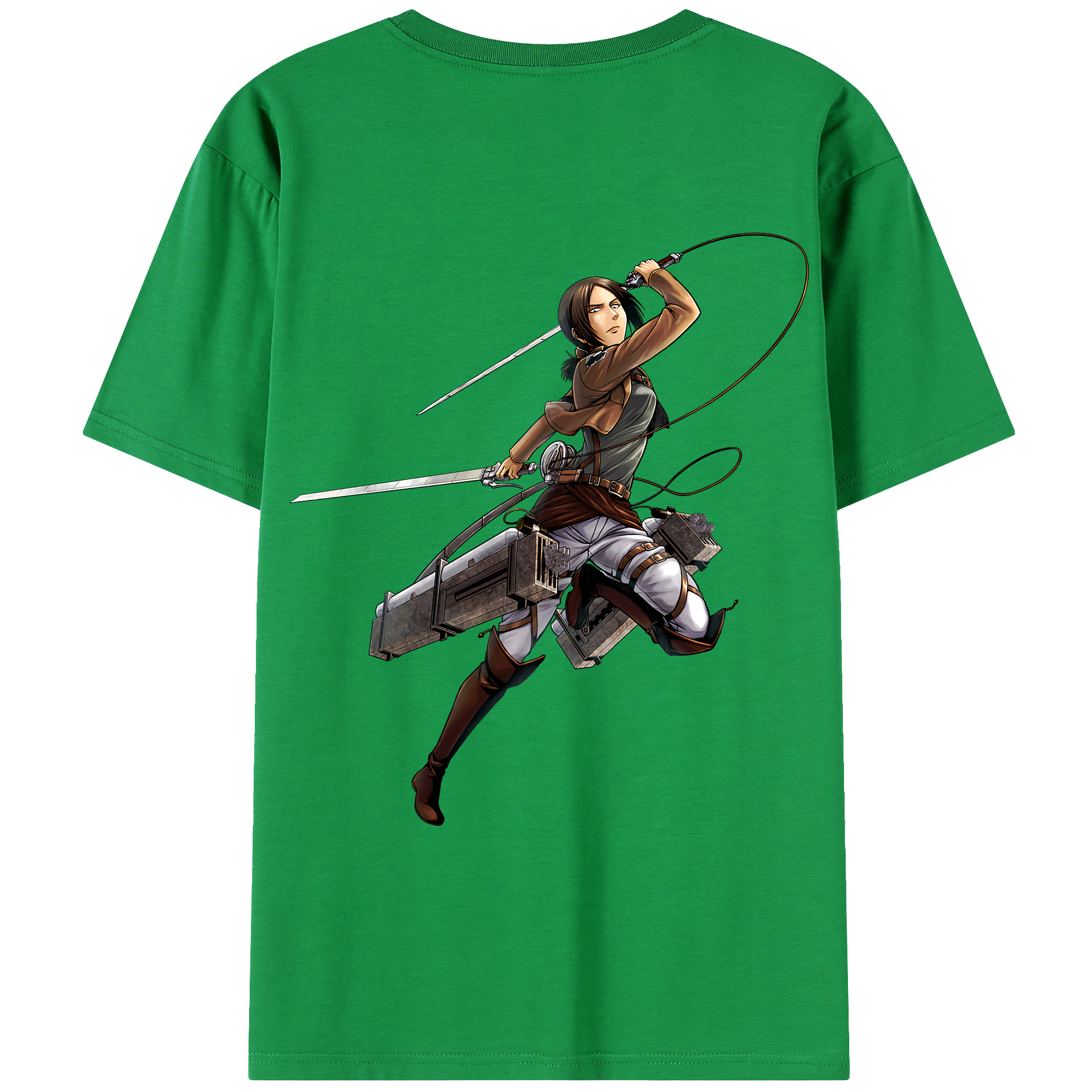 （画像用） 進撃の巨人 Attack on Titan 綿100％ メンズ半袖Tシャツ（バックプリント） 通気性