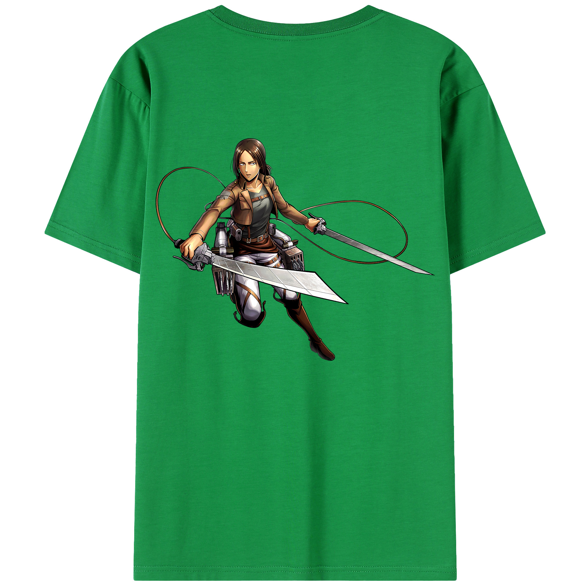 （画像用） 進撃の巨人 Attack on Titan 綿100％ メンズ半袖Tシャツ（バックプリント） 通気性