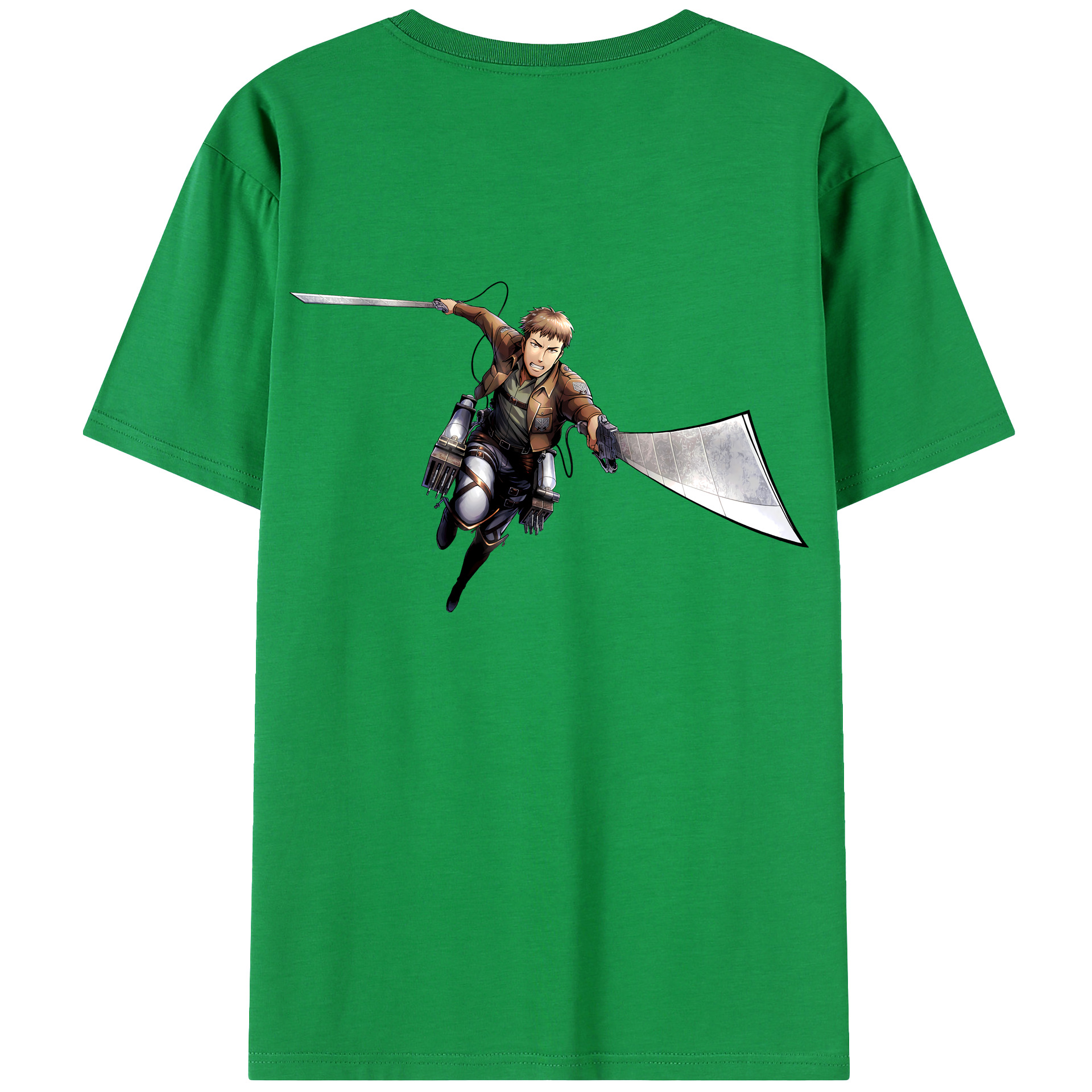 （画像用） 進撃の巨人 Attack on Titan 綿100％ メンズ半袖Tシャツ（バックプリント） 通気性