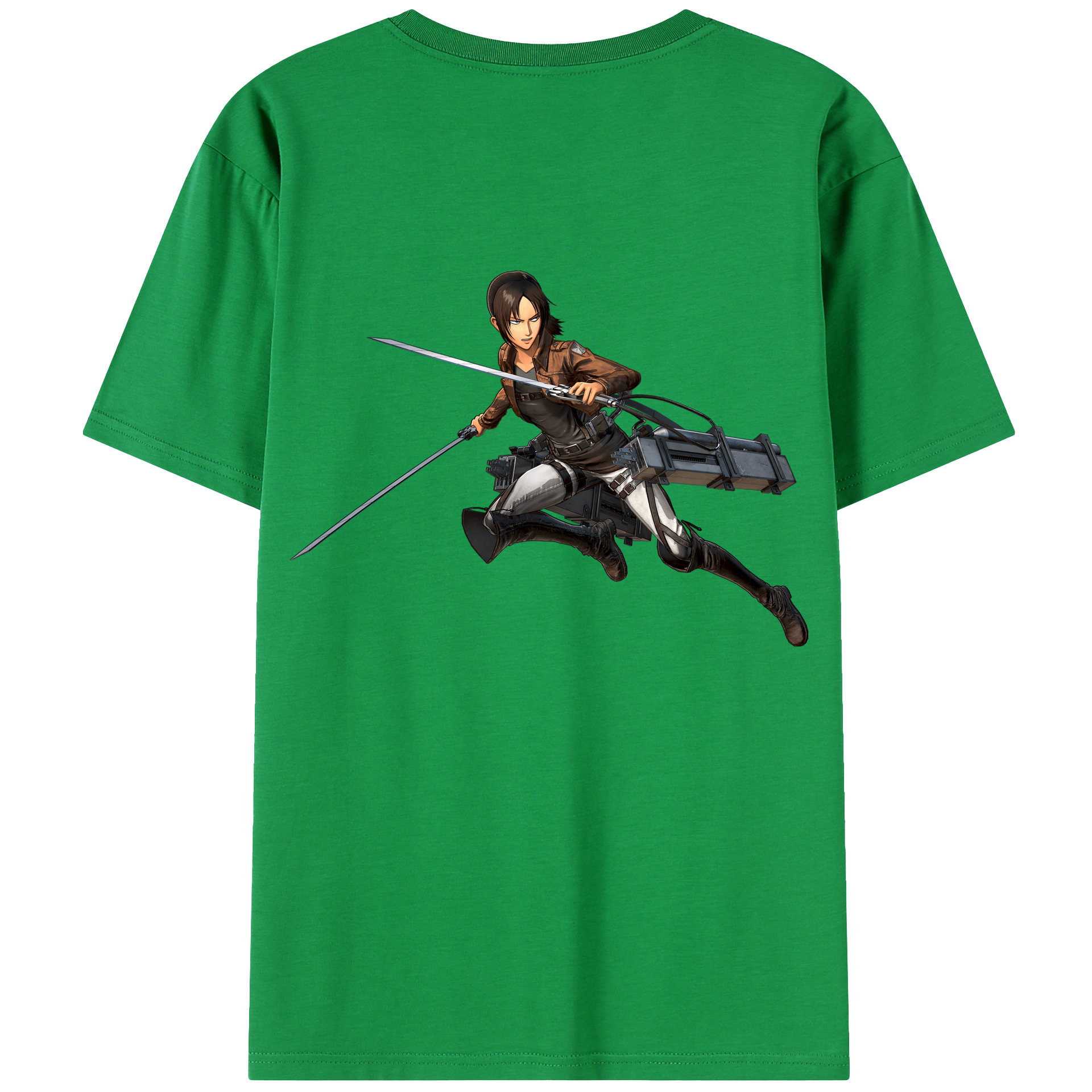 （画像用） 進撃の巨人 Attack on Titan 綿100％ メンズ半袖Tシャツ（バックプリント） 通気性