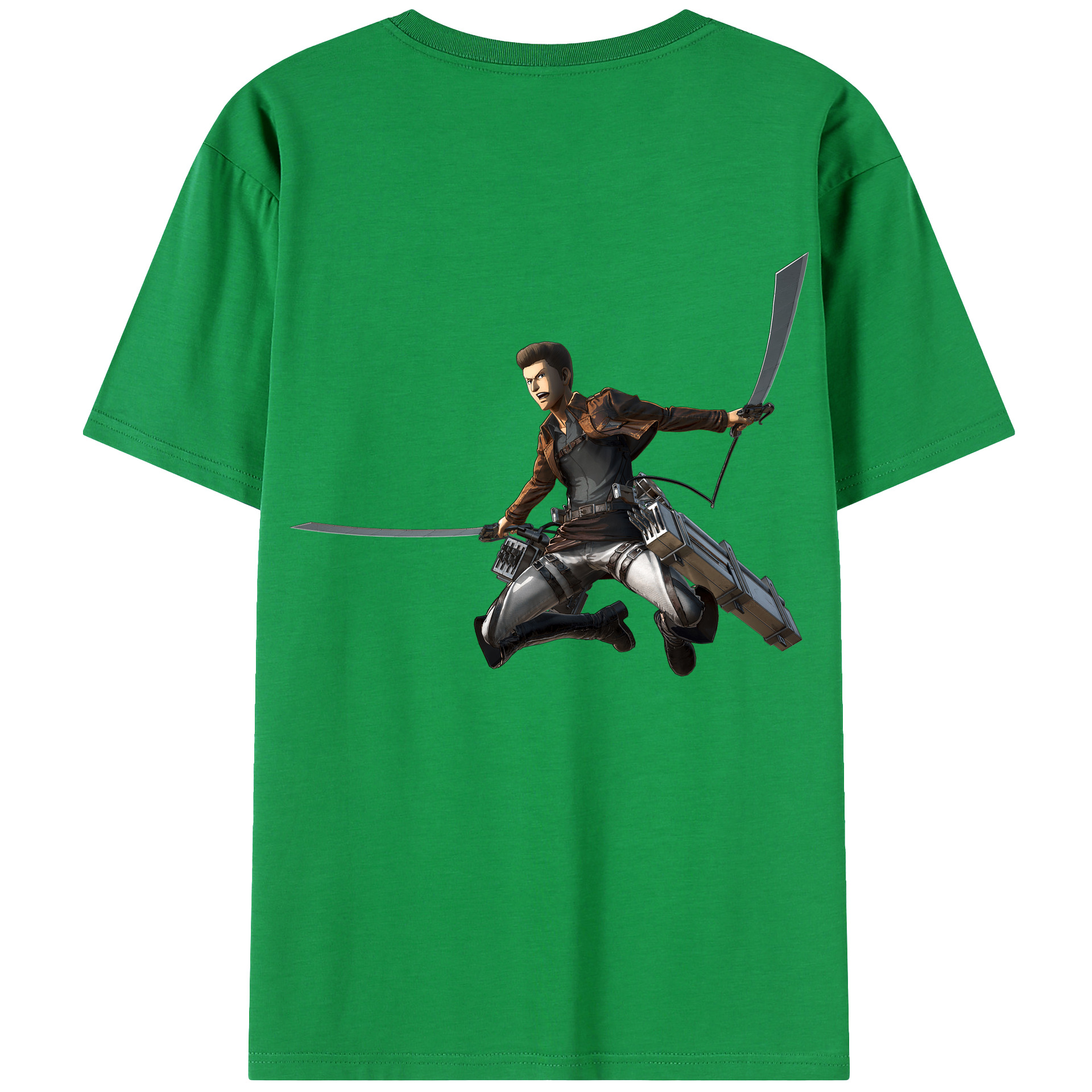 （画像用） 進撃の巨人 Attack on Titan 綿100％ メンズ半袖Tシャツ（バックプリント） 通気性