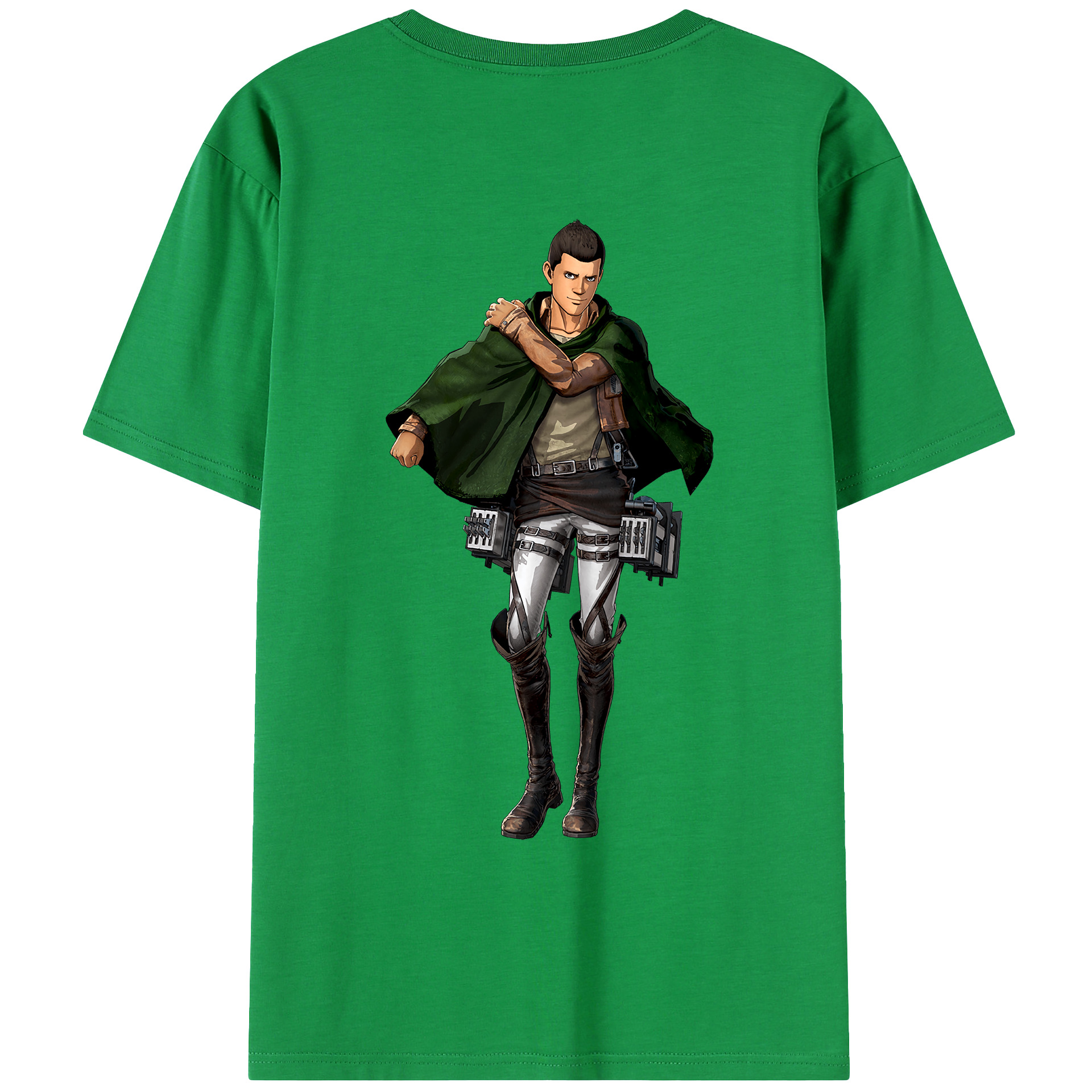 （画像用） 進撃の巨人 Attack on Titan 綿100％ メンズ半袖Tシャツ（バックプリント） 通気性