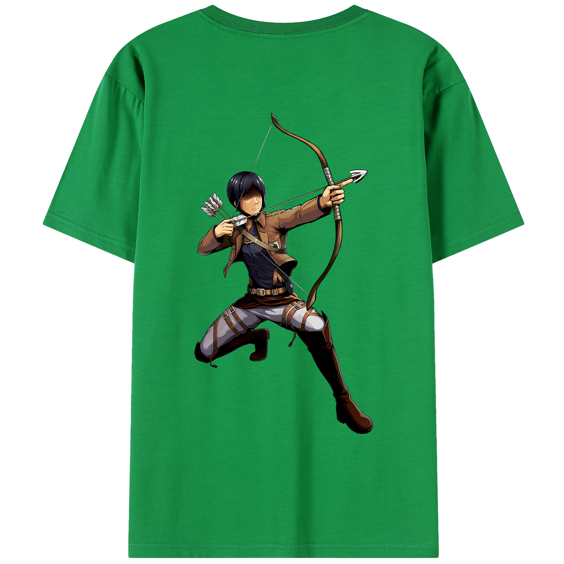 （画像用） 進撃の巨人 Attack on Titan 綿100％ メンズ半袖Tシャツ（バックプリント） 通気性