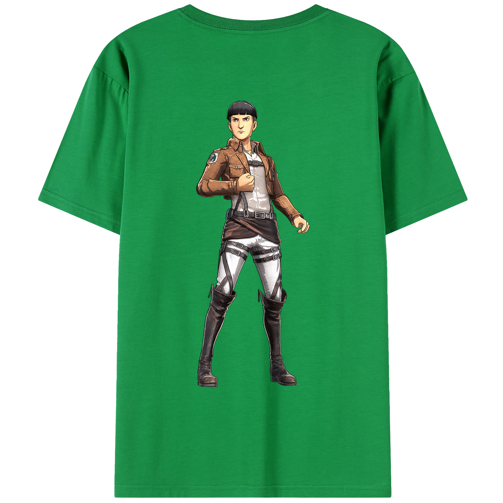 （画像用） 進撃の巨人 Attack on Titan 綿100％ メンズ半袖Tシャツ（バックプリント） 通気性