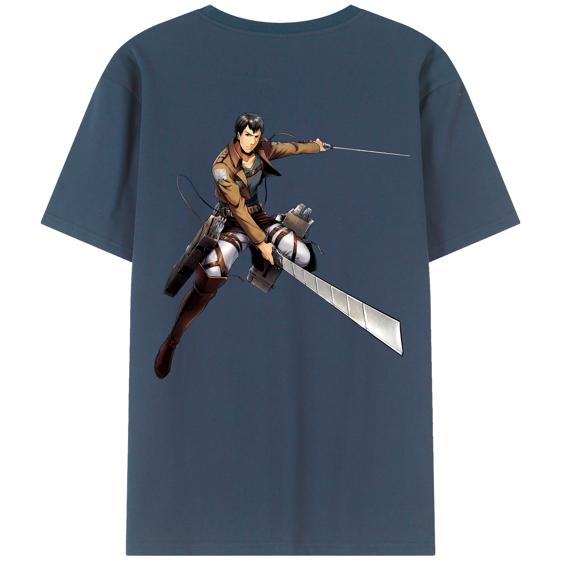 （画像用） 進撃の巨人 ベルトルト・フーバー Attack on Titan Bertholdt Hoover 綿100％ メンズ半袖Tシャツ（バックプリント） 通気性