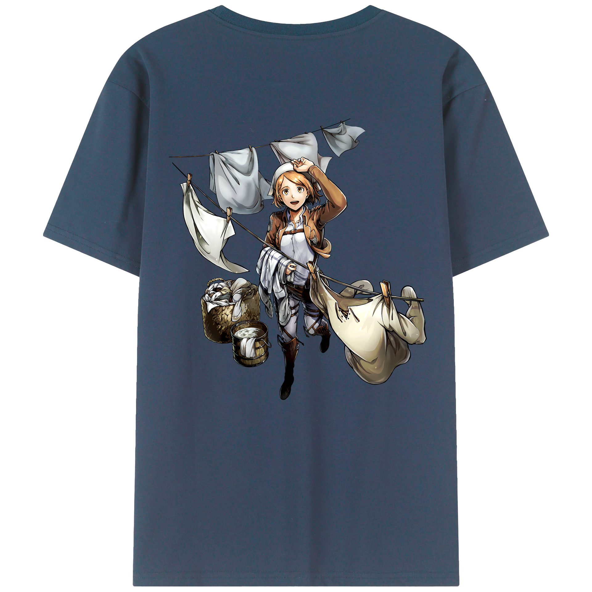 （画像用） 進撃の巨人 ペトラ·ラル Attack on Titan Petra Rall 綿100％ メンズ半袖Tシャツ（バックプリント） 通気性