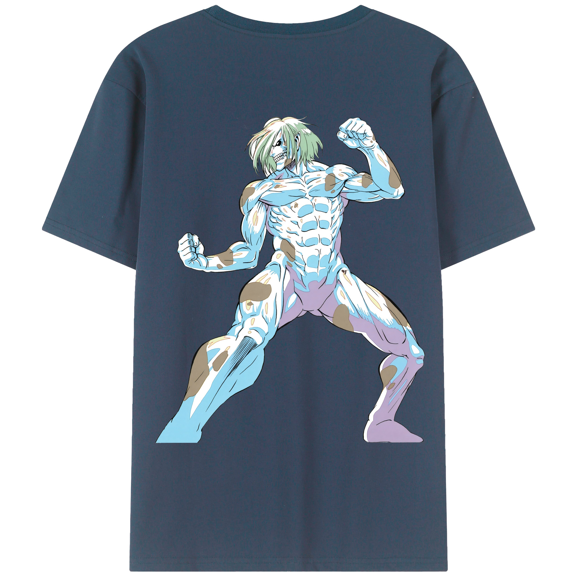 （画像用） 進撃の巨人 Attack on Titan 綿100％ メンズ半袖Tシャツ（バックプリント） 通気性