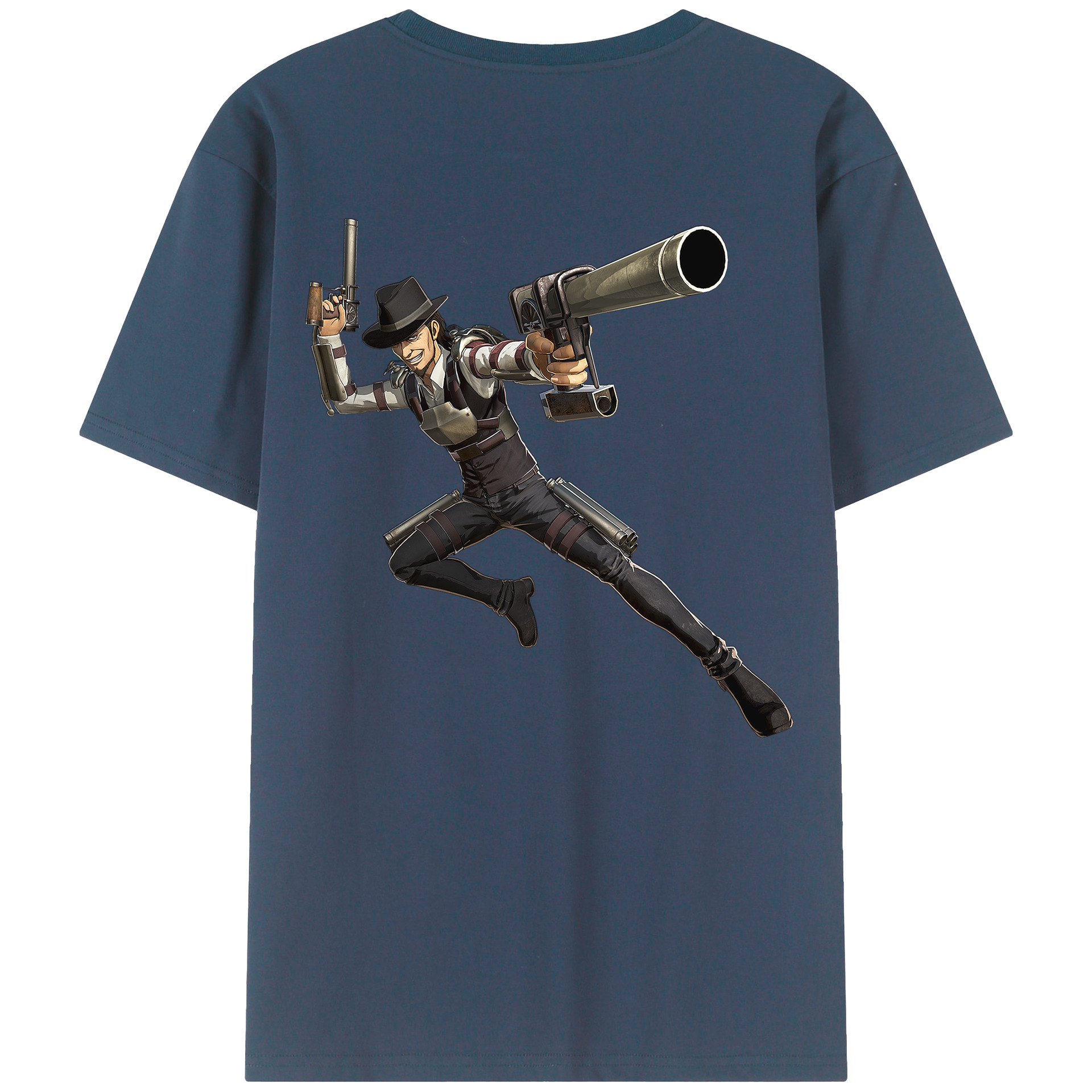 （画像用） 進撃の巨人 Attack on Titan 綿100％ メンズ半袖Tシャツ（バックプリント） 通気性