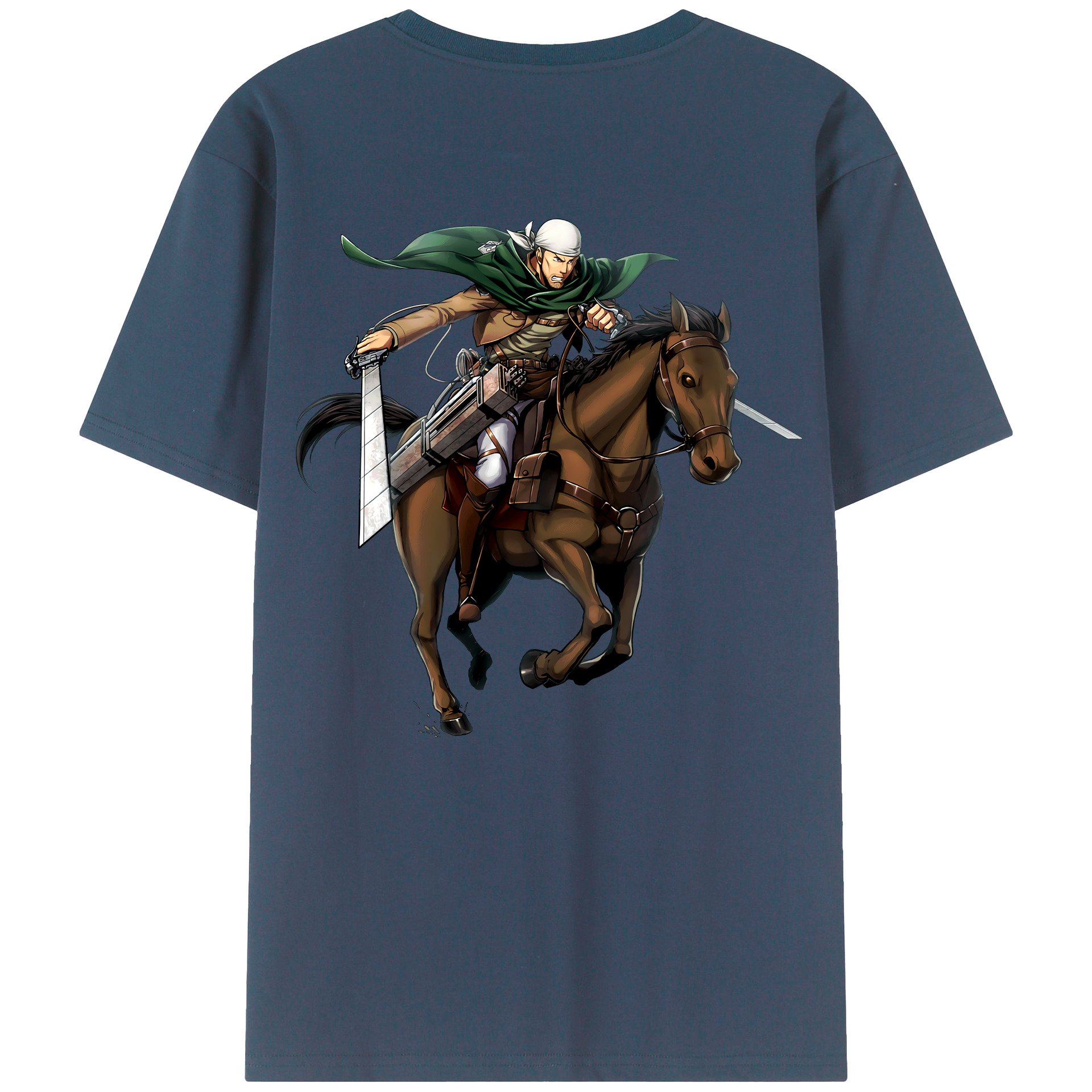 （画像用） 進撃の巨人 Attack on Titan 綿100％ メンズ半袖Tシャツ（バックプリント） 通気性
