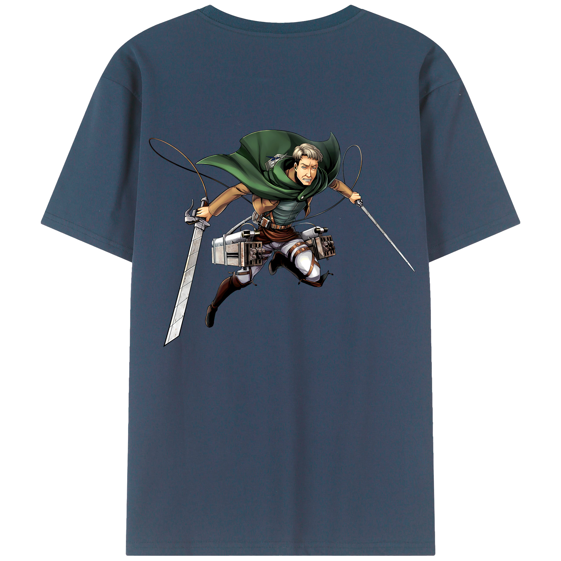 （画像用） 進撃の巨人 Attack on Titan 綿100％ メンズ半袖Tシャツ（バックプリント） 通気性