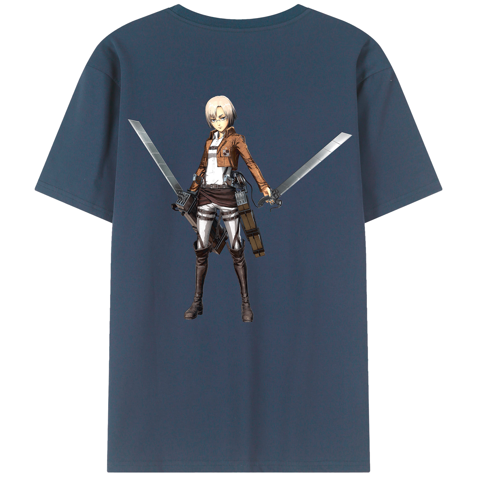 （画像用）  綿100％ メンズ半袖Tシャツ（バックプリント） 通気性