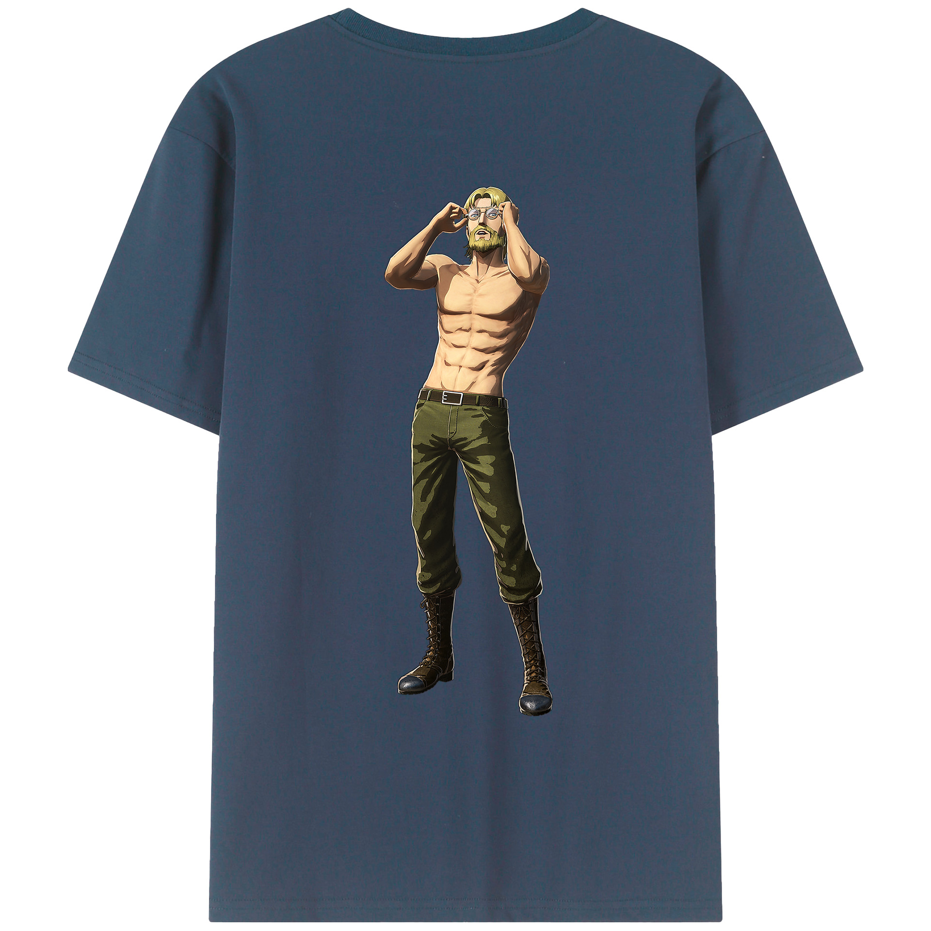 （画像用） 進撃の巨人 Attack on Titan 綿100％ メンズ半袖Tシャツ（バックプリント） 通気性
