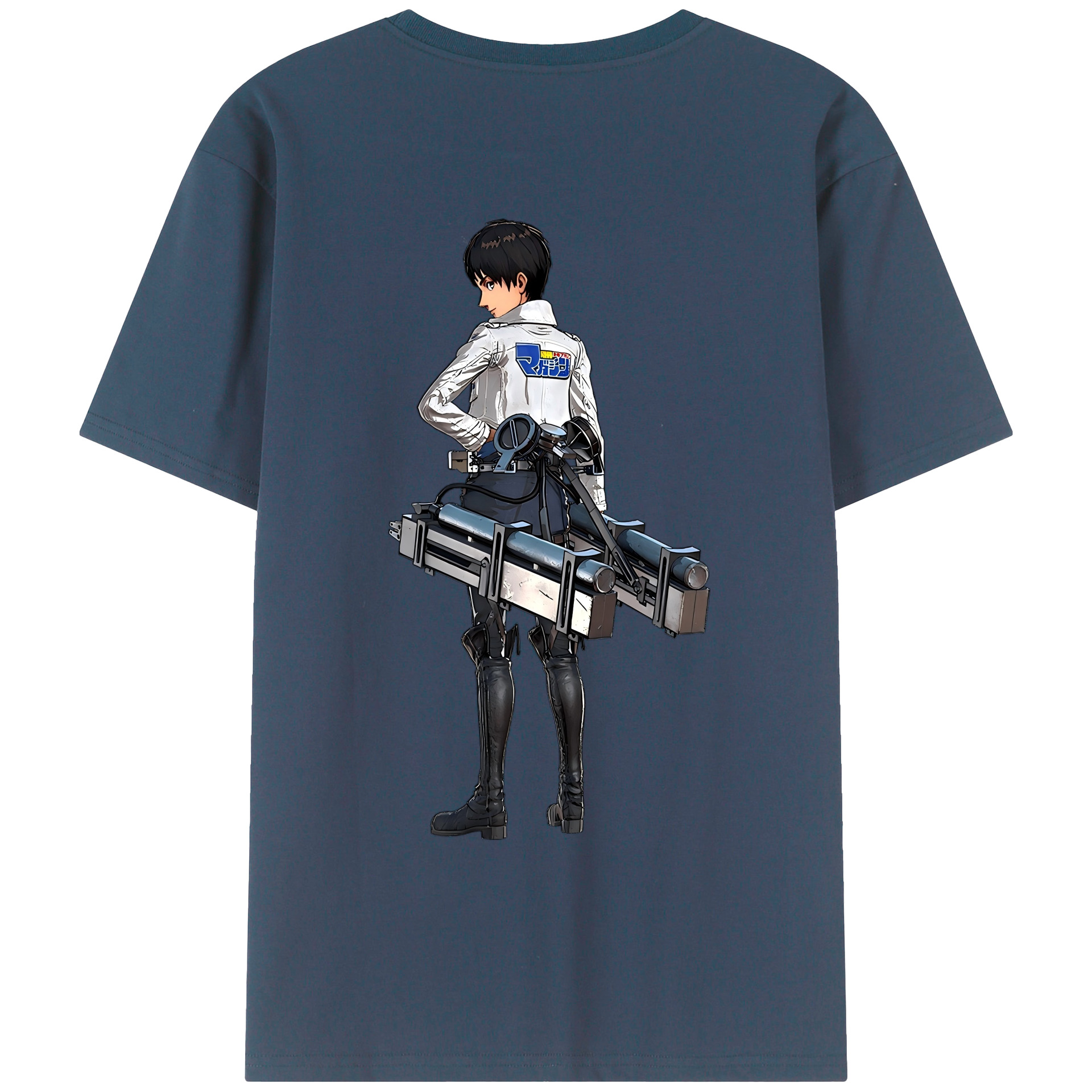 （画像用） 進撃の巨人 エレン･イェーガー Attack on Titan Eren Jäger 綿100％ メンズ半袖Tシャツ（バックプリント） 通気性