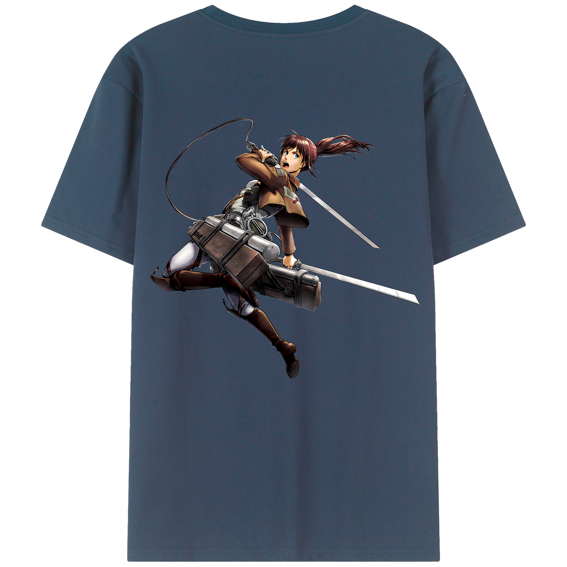 （画像用） 進撃の巨人 サシャ·ブラウス Attack on Titan Sasha Blaus 綿100％ メンズ半袖Tシャツ（バックプリント） 通気性