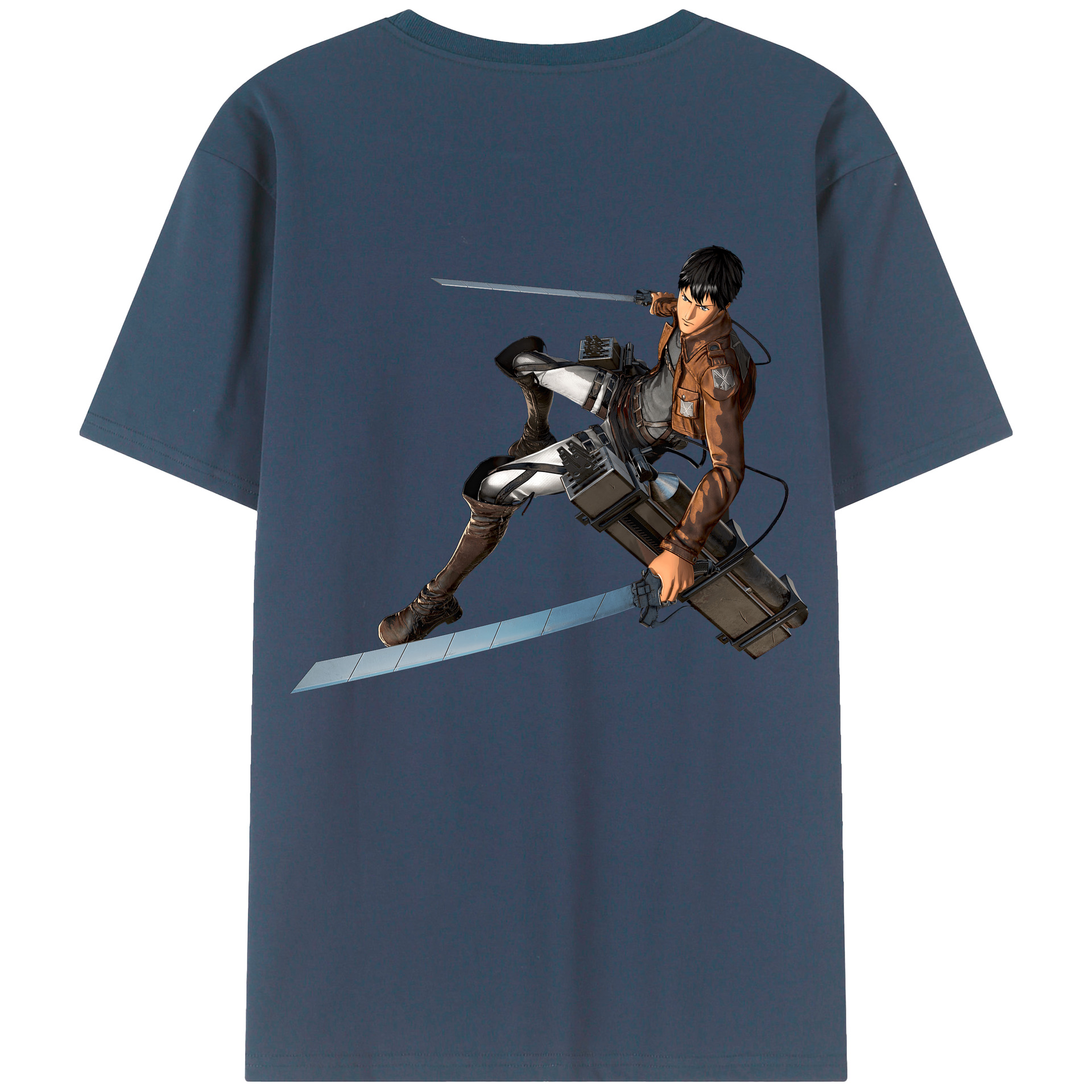 （画像用） 進撃の巨人 ベルトルト・フーバー Attack on Titan Bertholdt Hoover 綿100％ メンズ半袖Tシャツ（バックプリント） 通気性